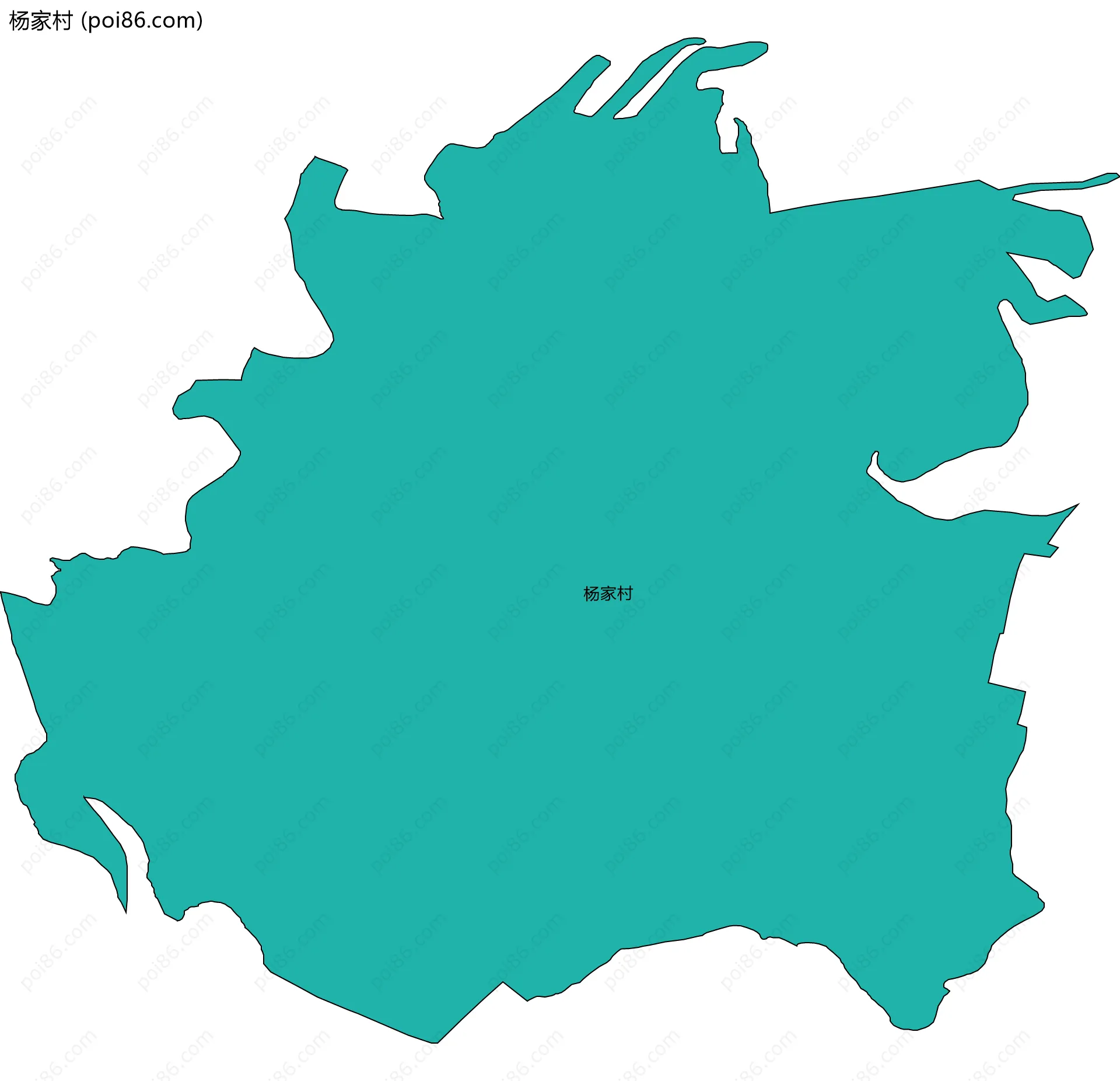 杨家村边界地图