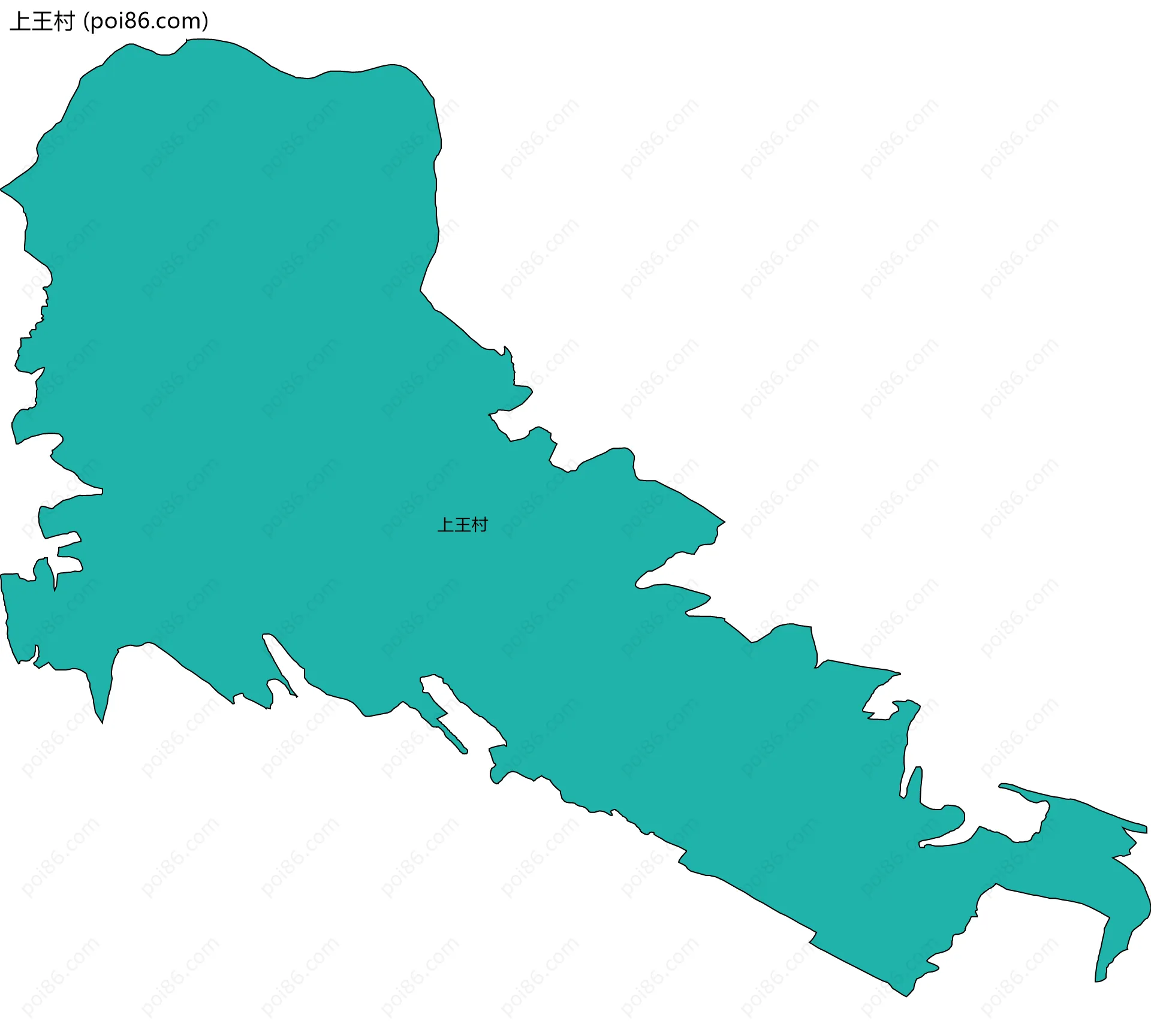 上王村边界地图