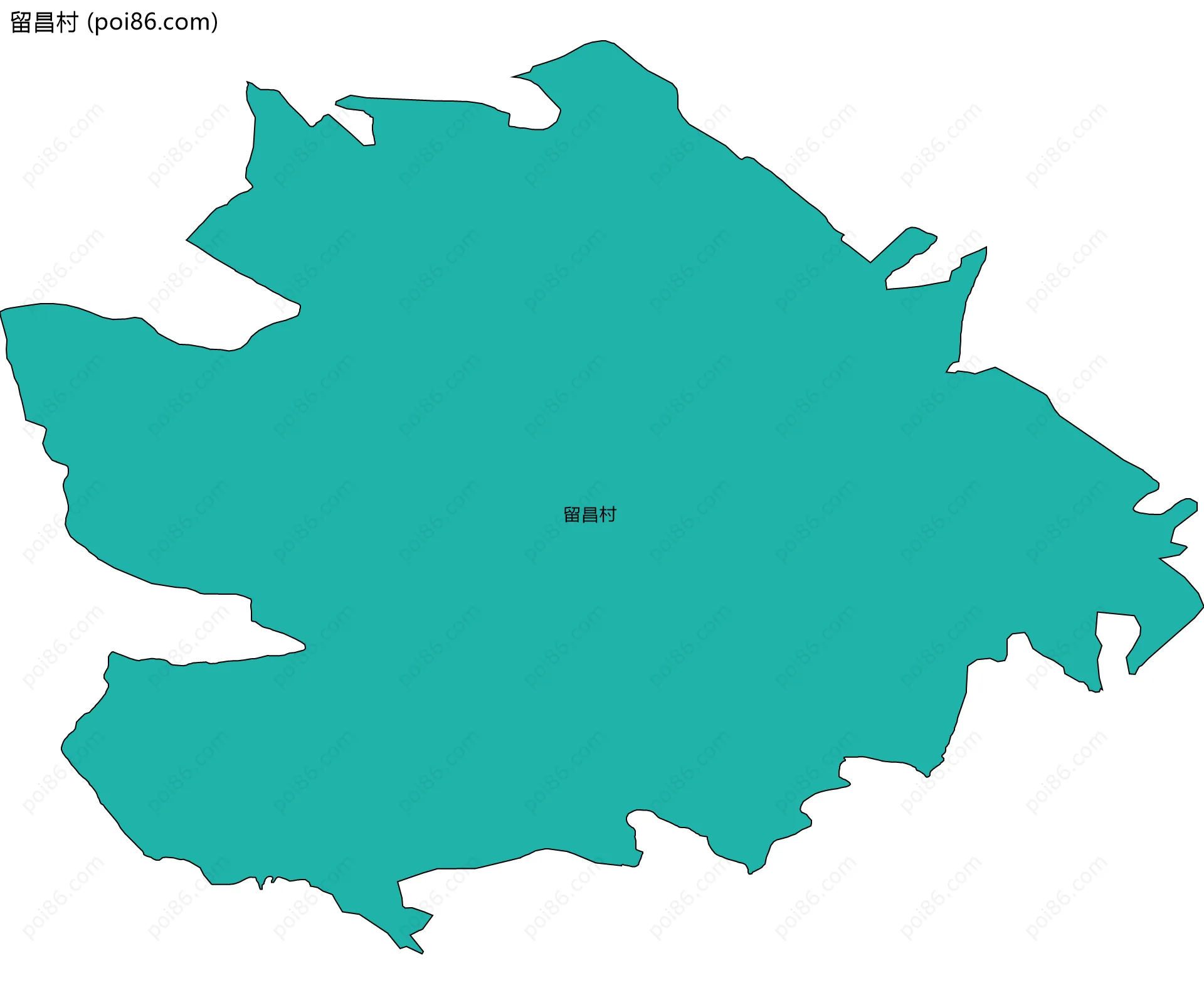 留昌村边界地图