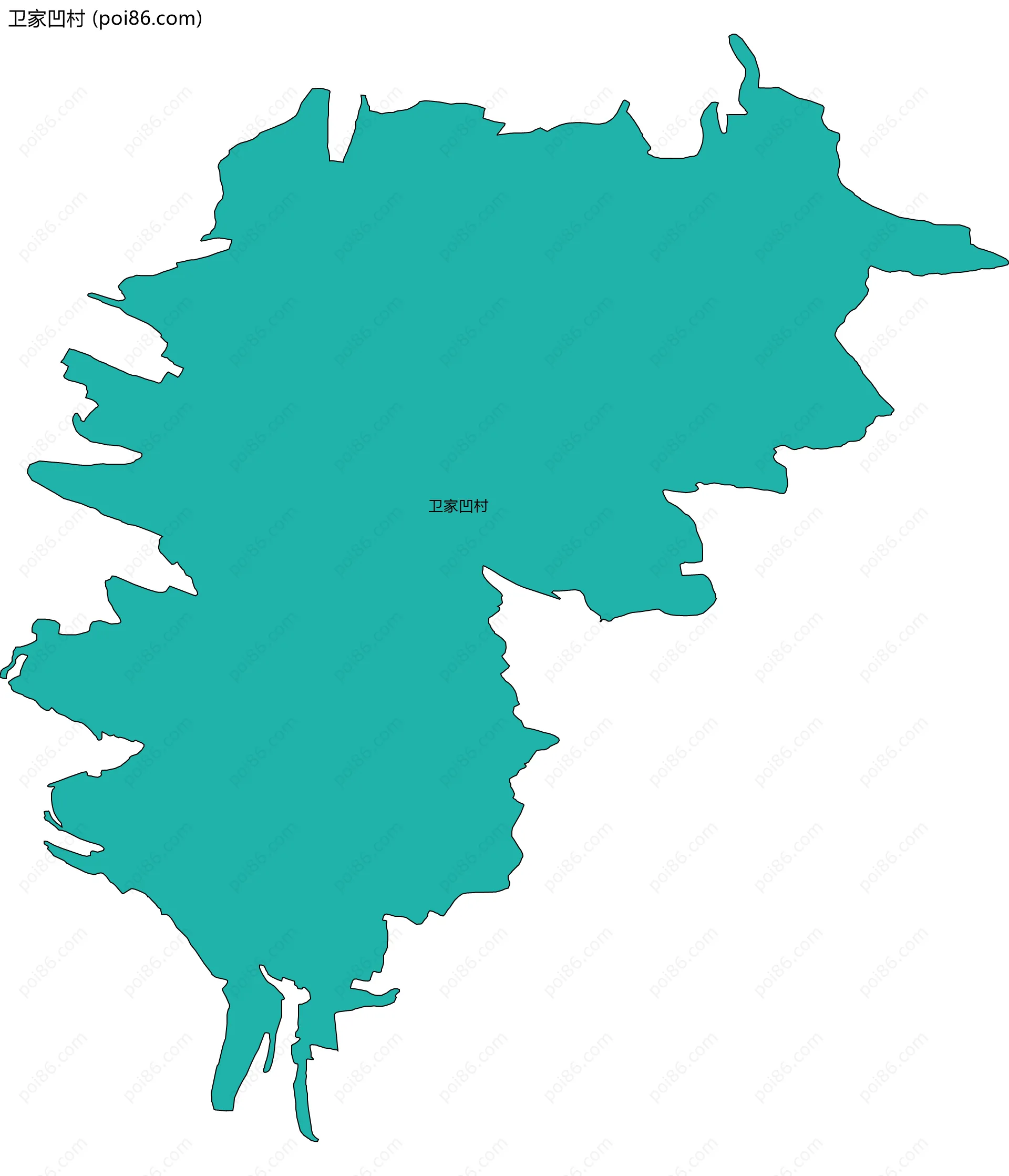 卫家凹村边界地图