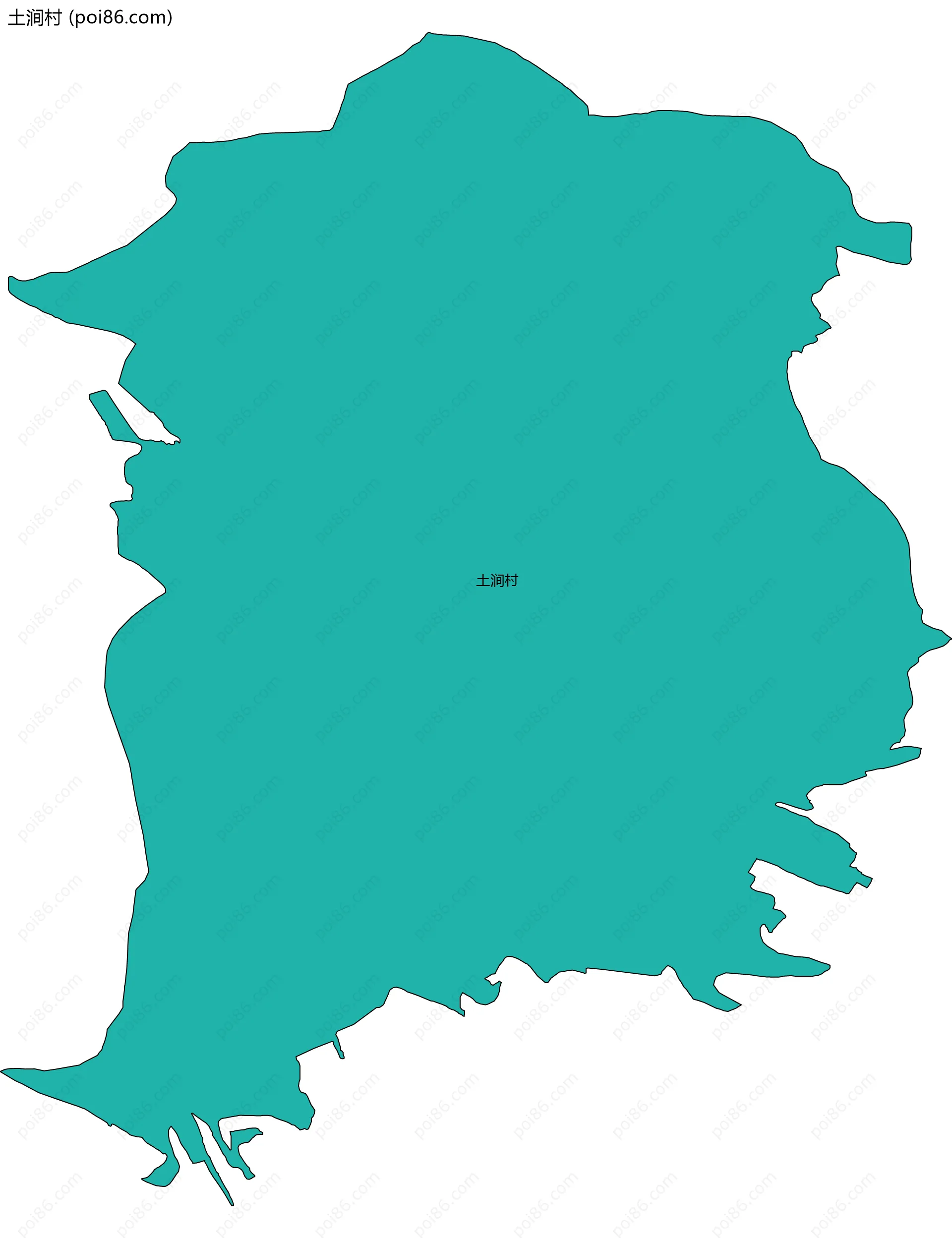 土涧村边界地图