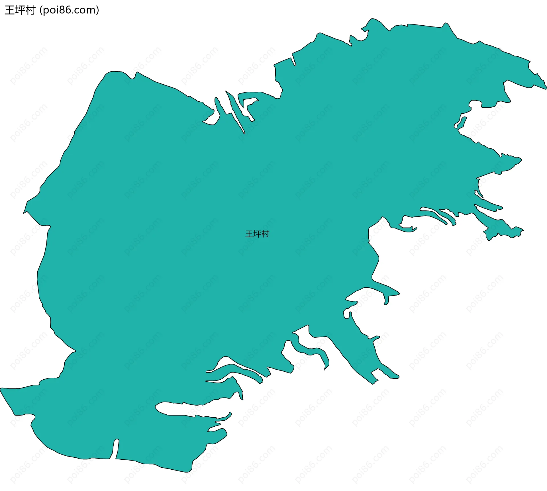 王坪村边界地图