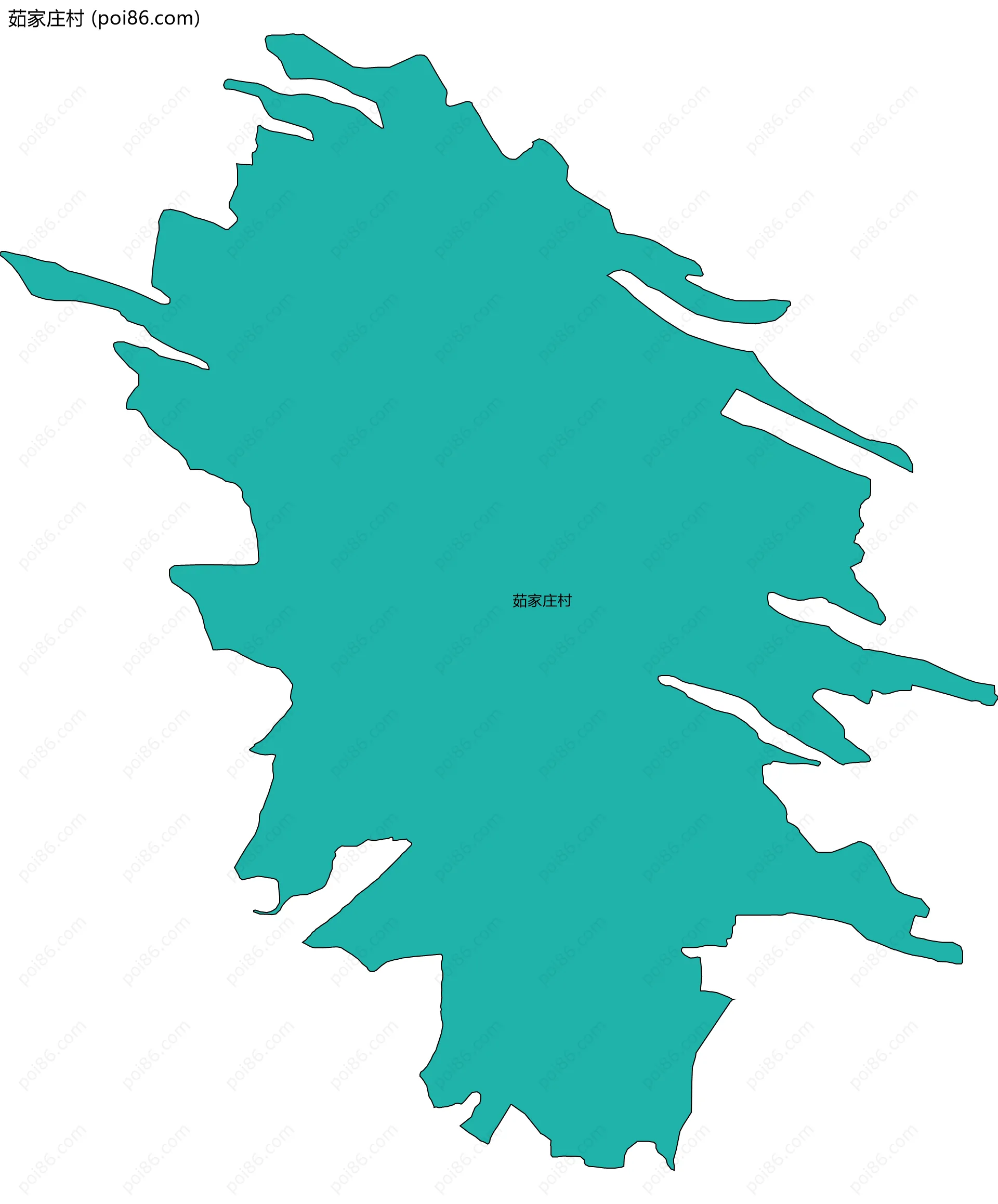茹家庄村边界地图