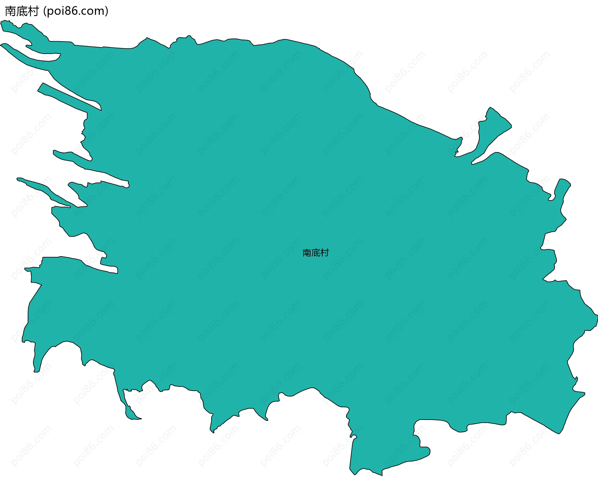 南底村边界地图