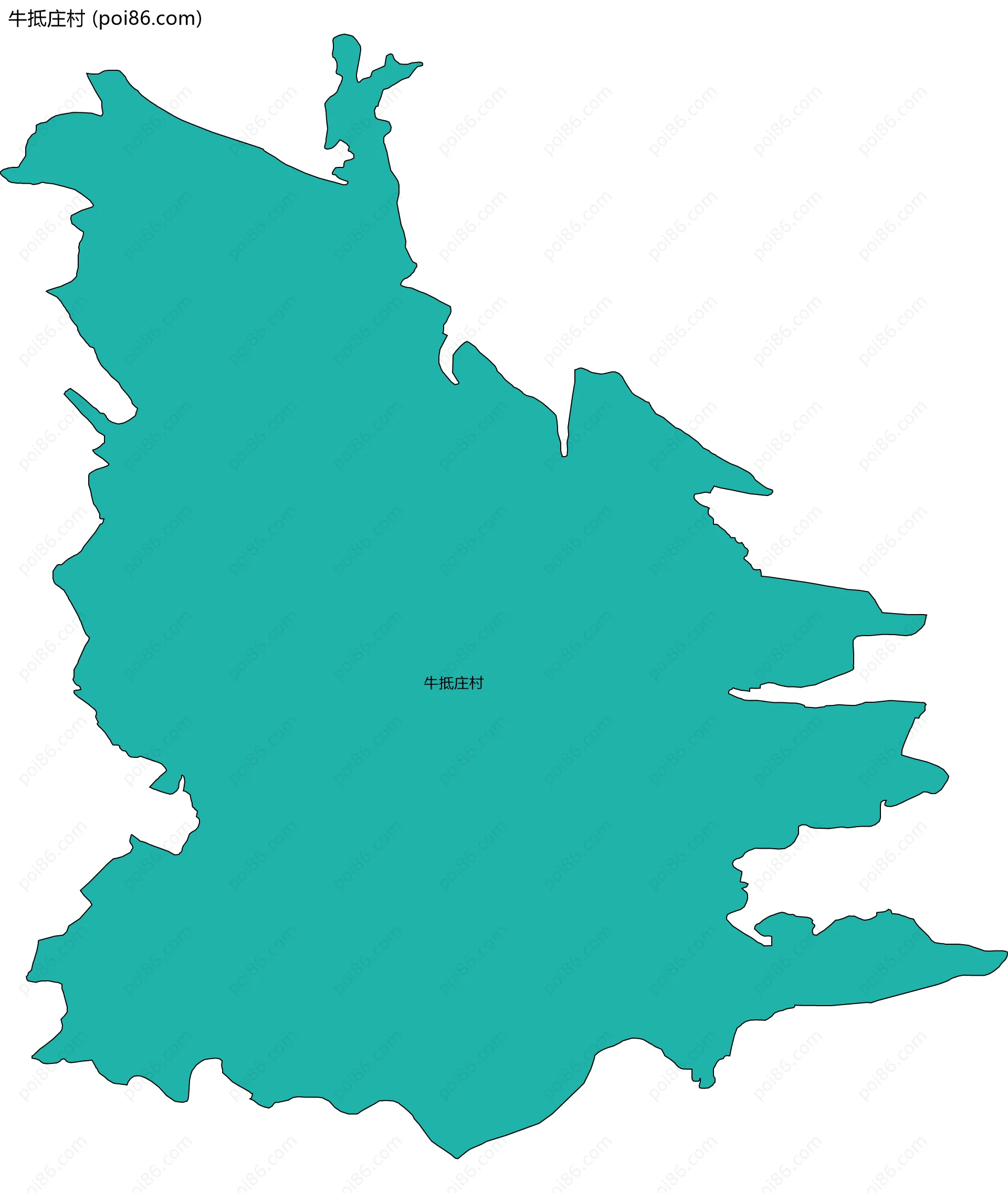 牛抵庄村边界地图