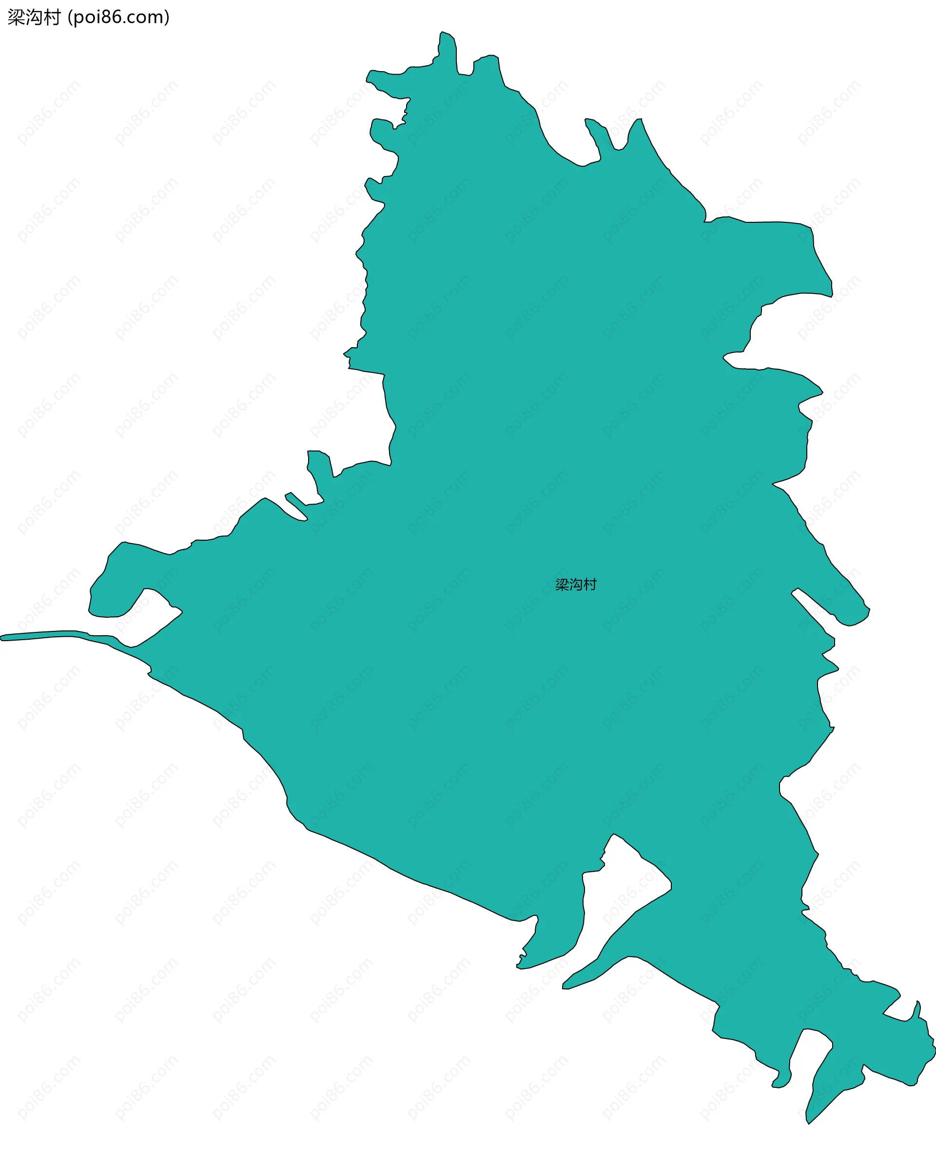 梁沟村边界地图