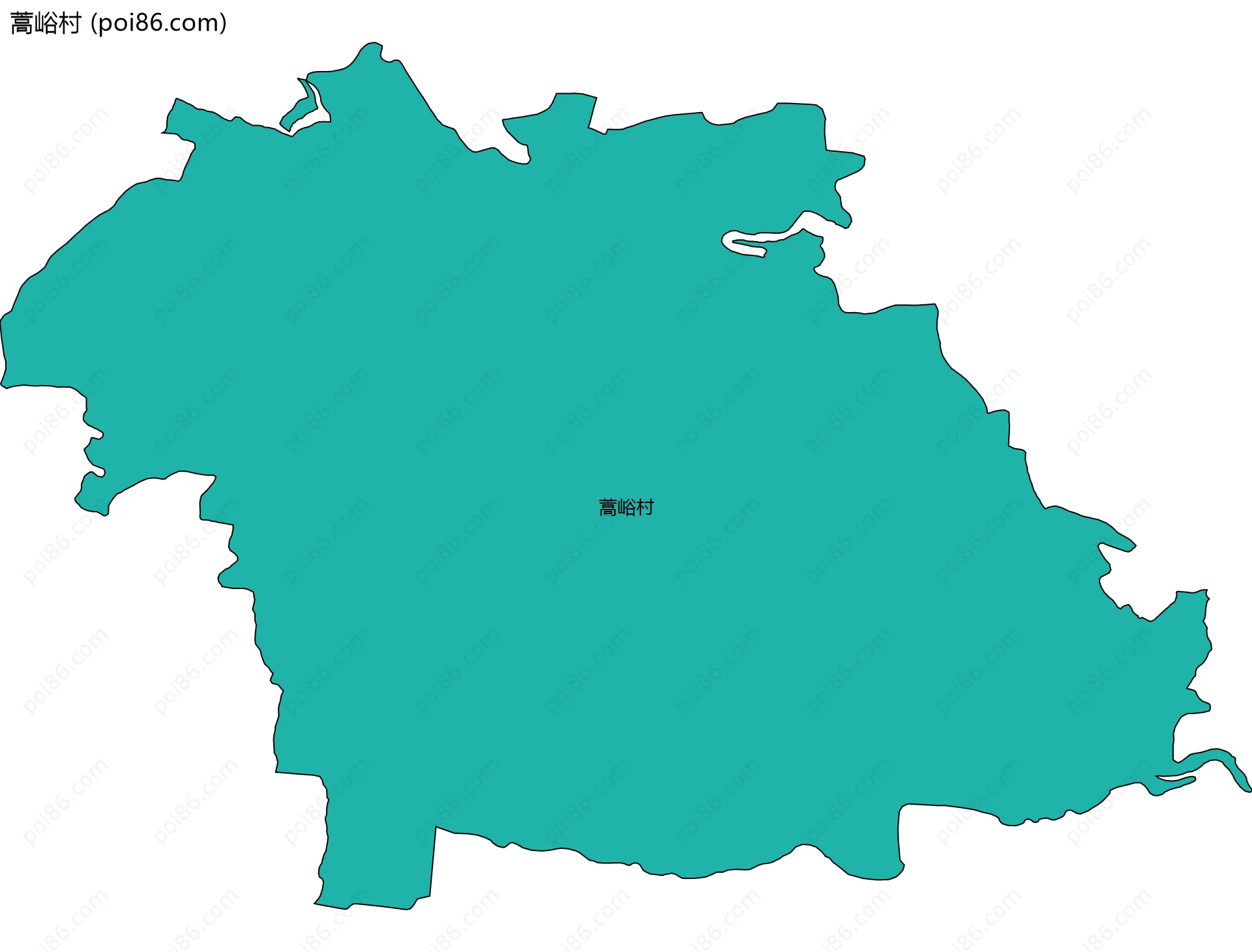 蒿峪村边界地图