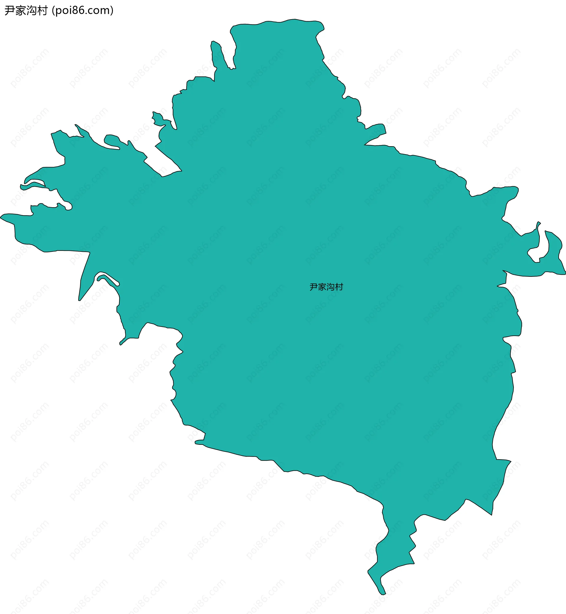 尹家沟村边界地图