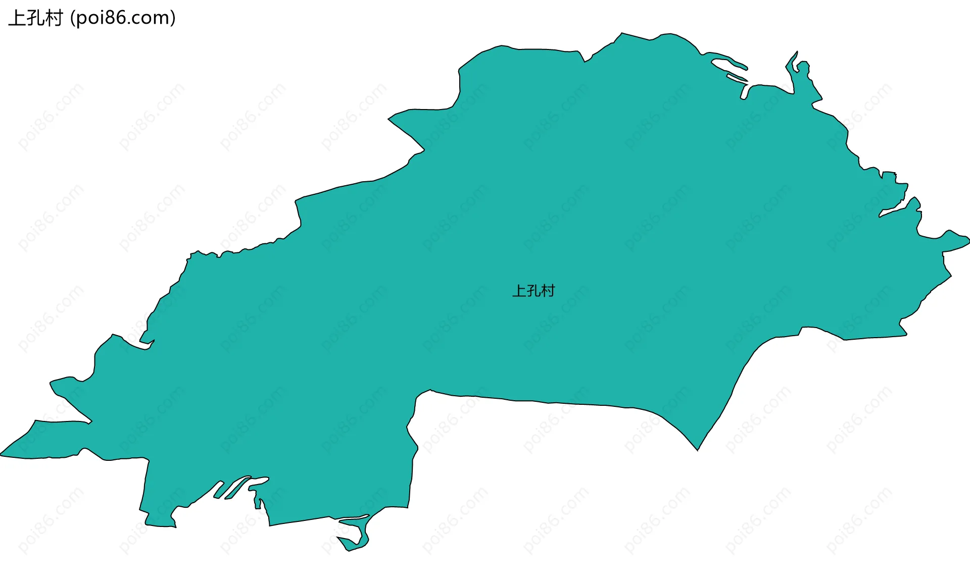 上孔村边界地图