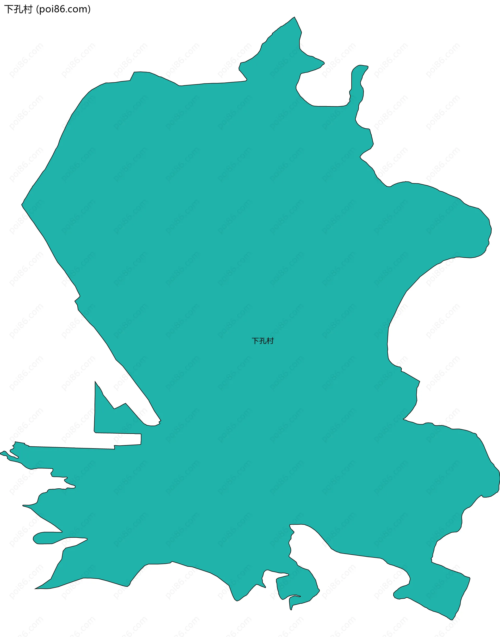 下孔村边界地图