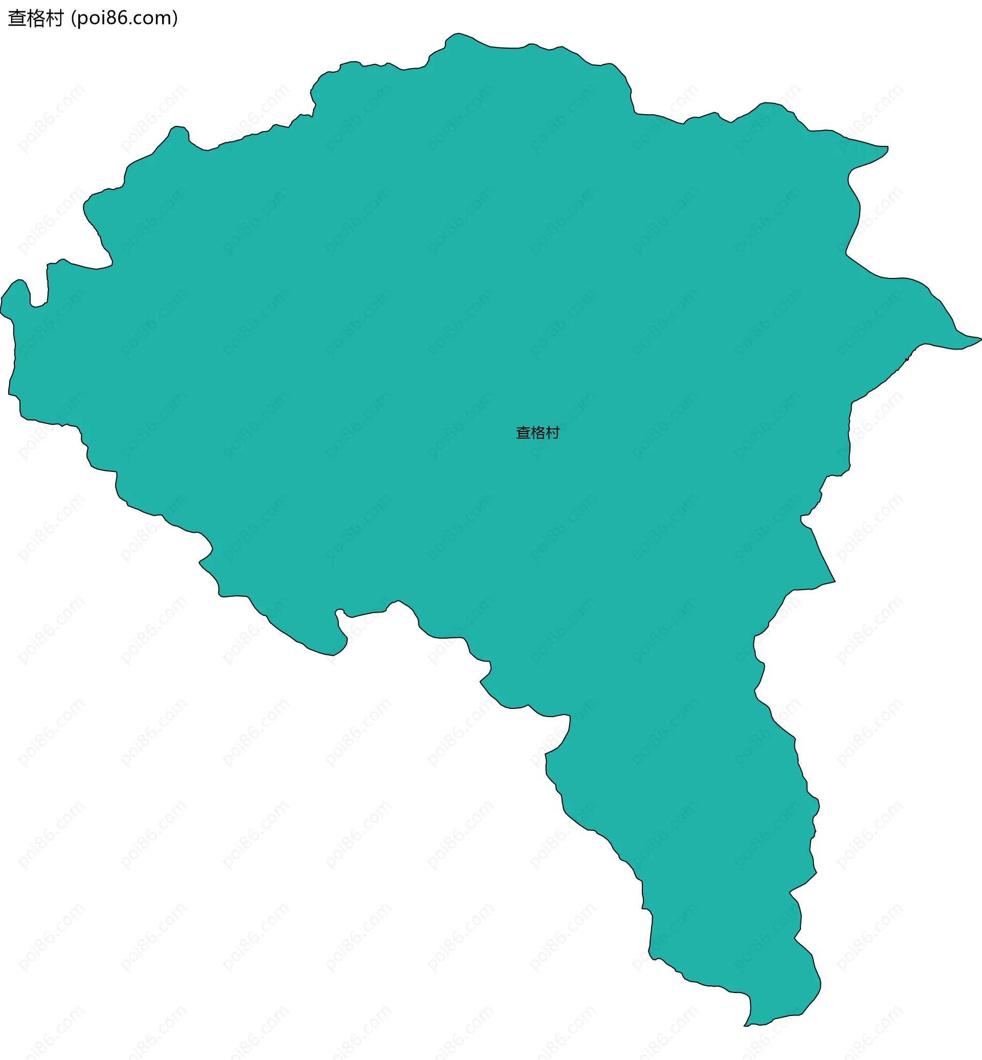查格村边界地图