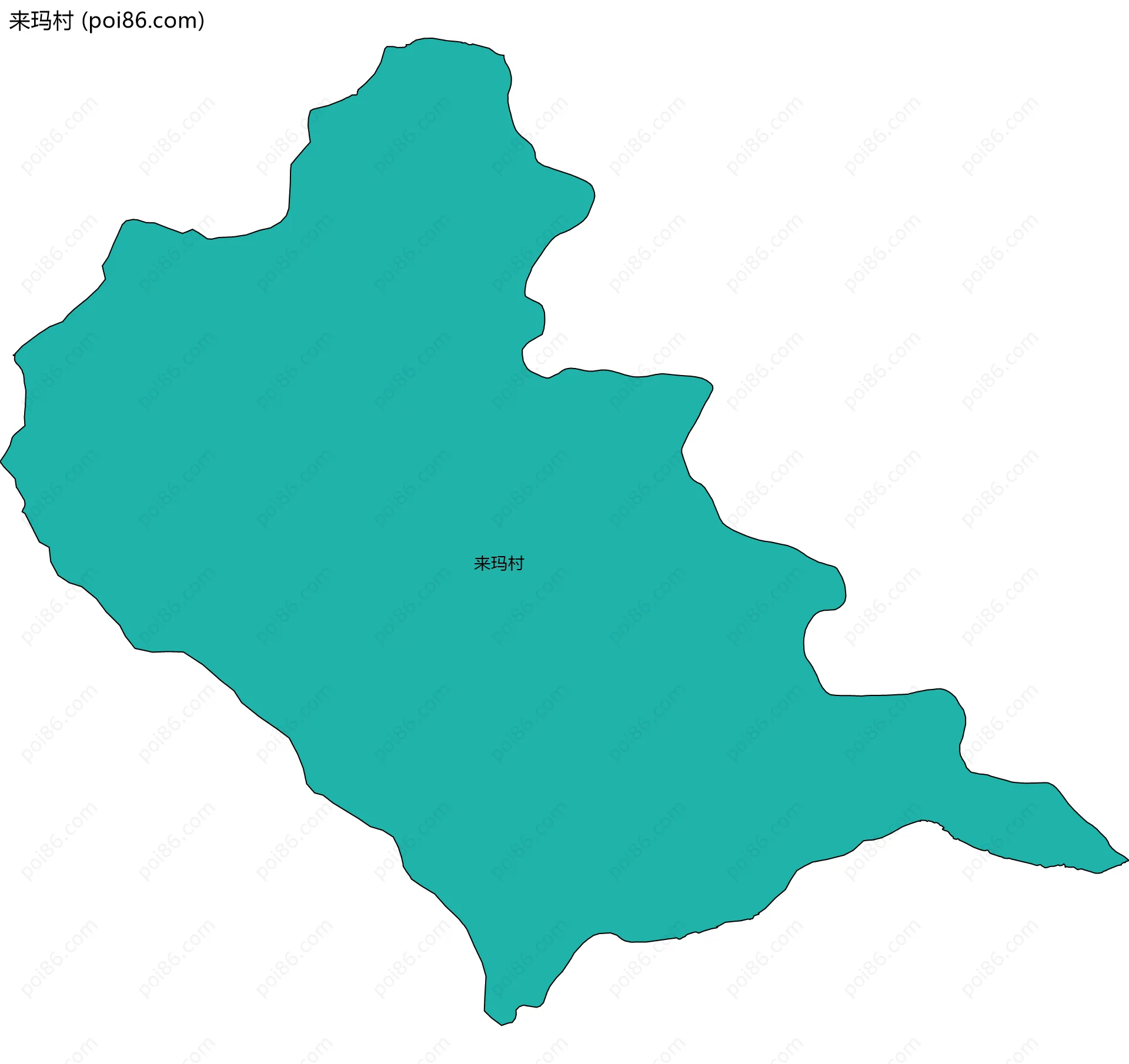 来玛村边界地图