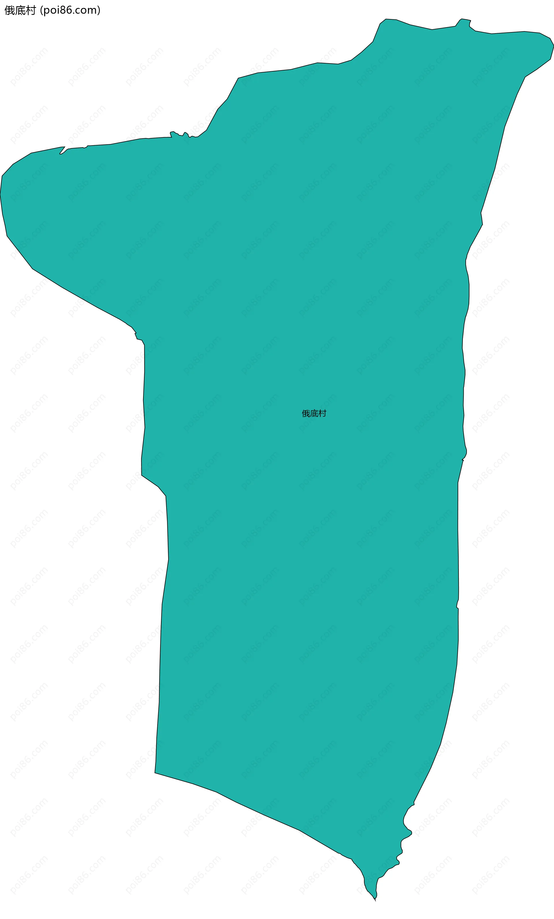 俄底村边界地图