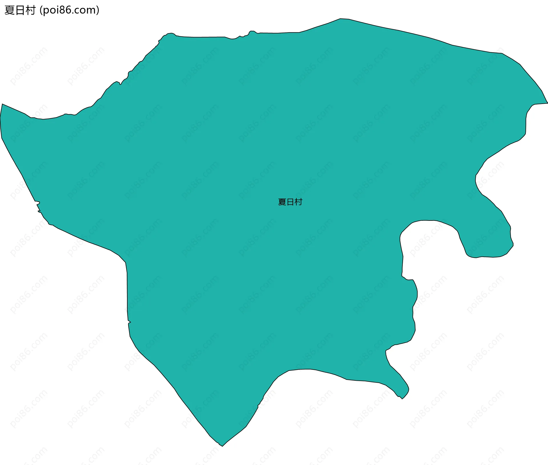 夏日村边界地图