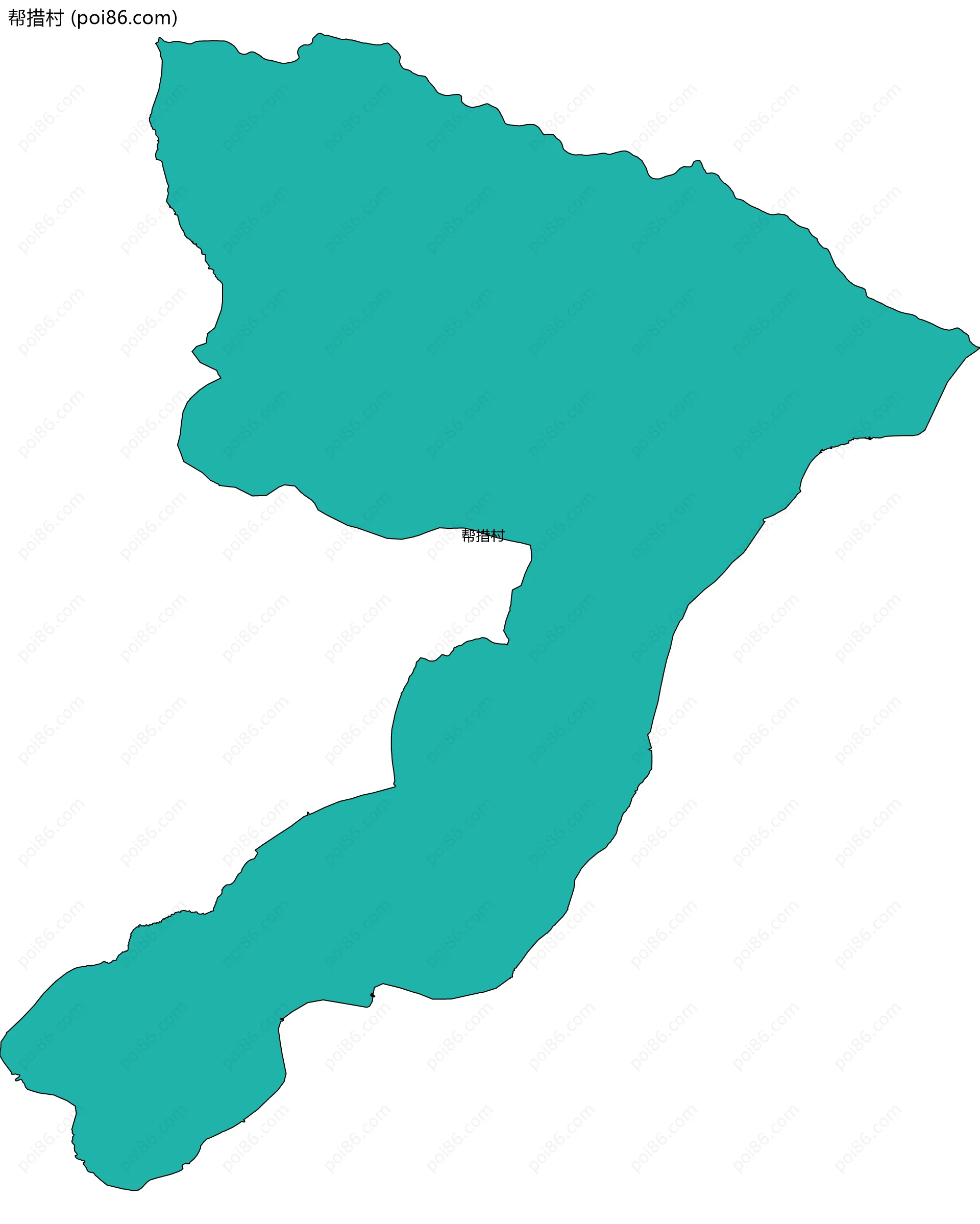 帮措村边界地图