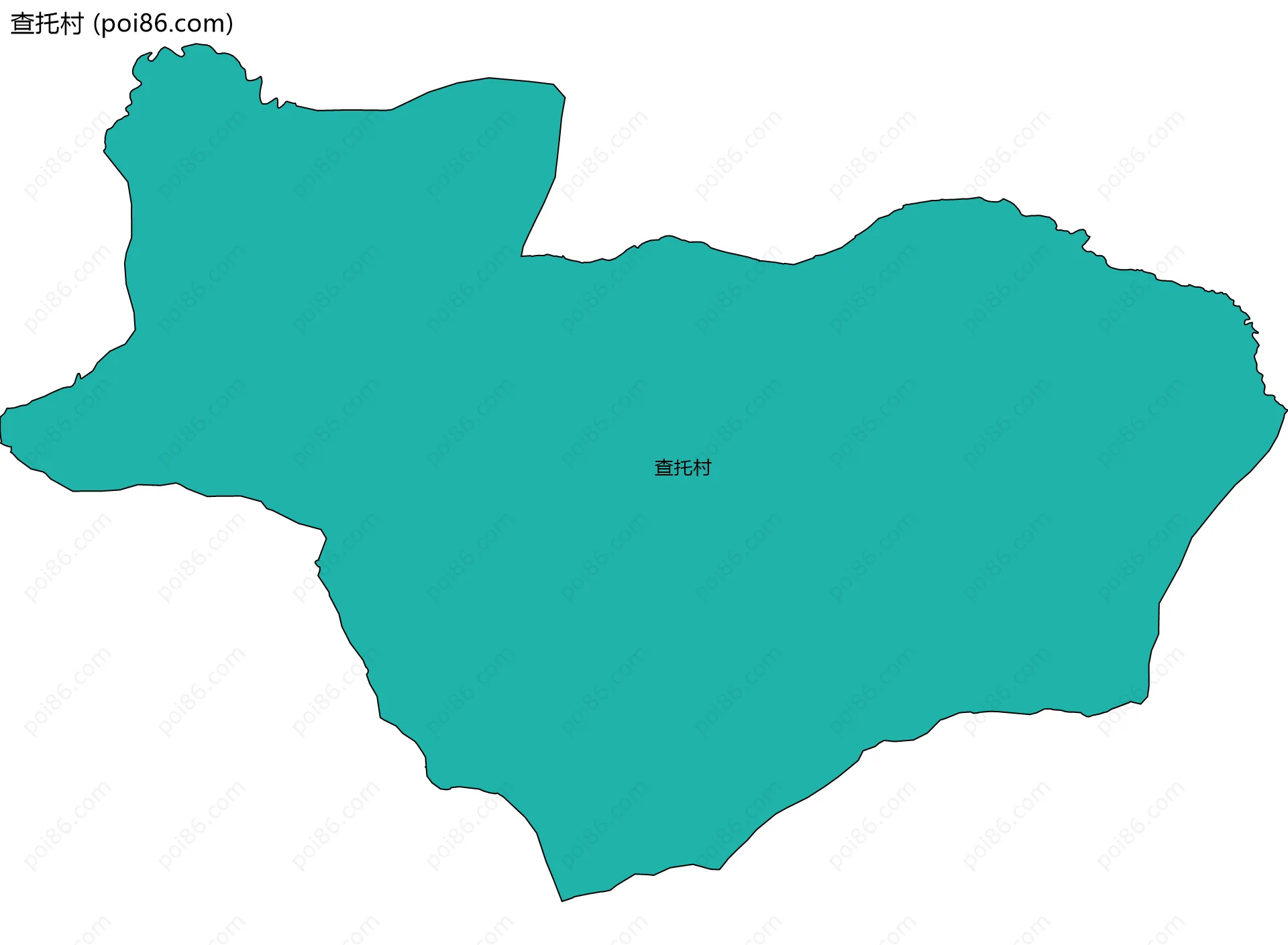 查托村边界地图