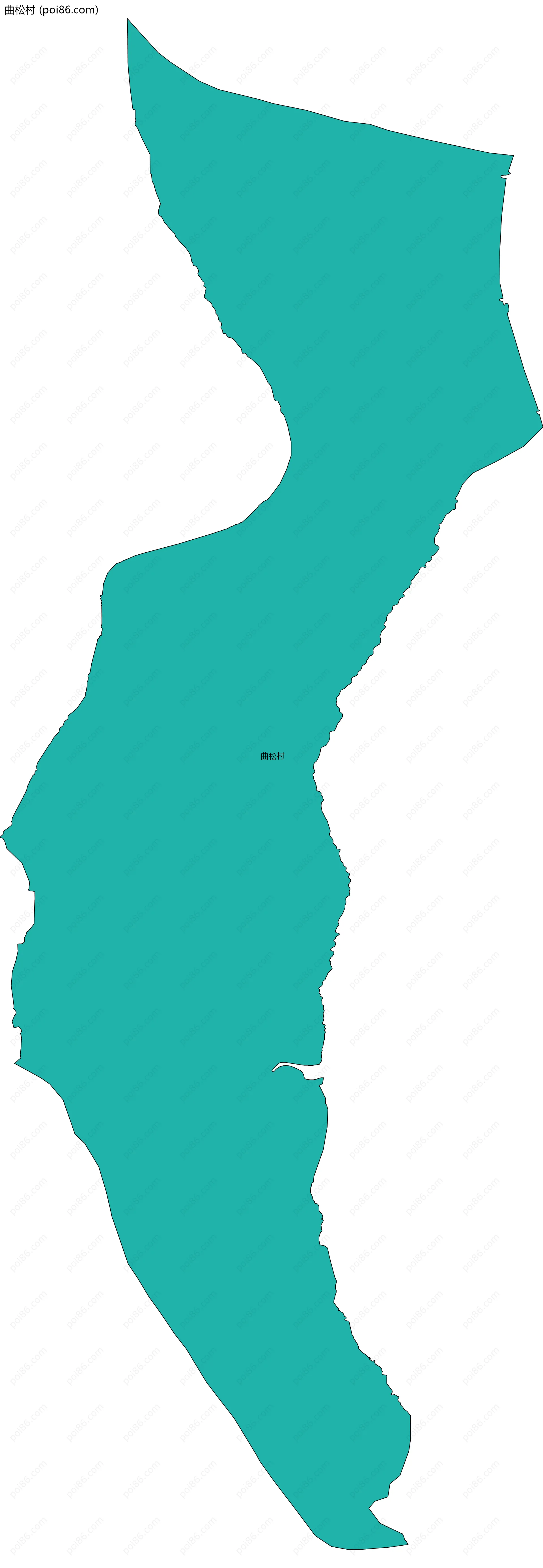 曲松村边界地图