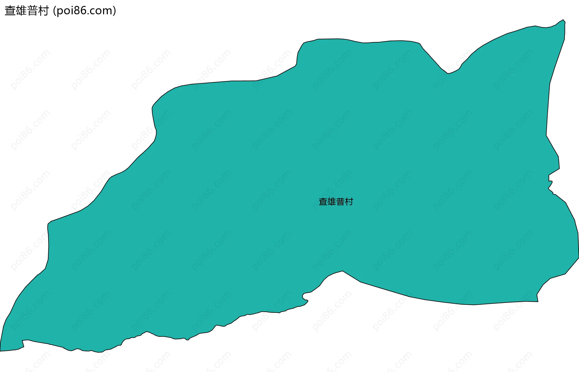 查雄普村边界地图