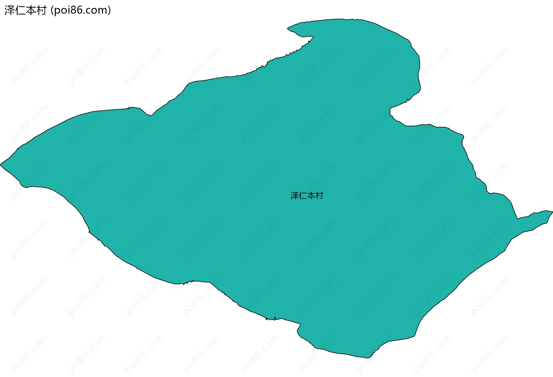 泽仁本村边界地图