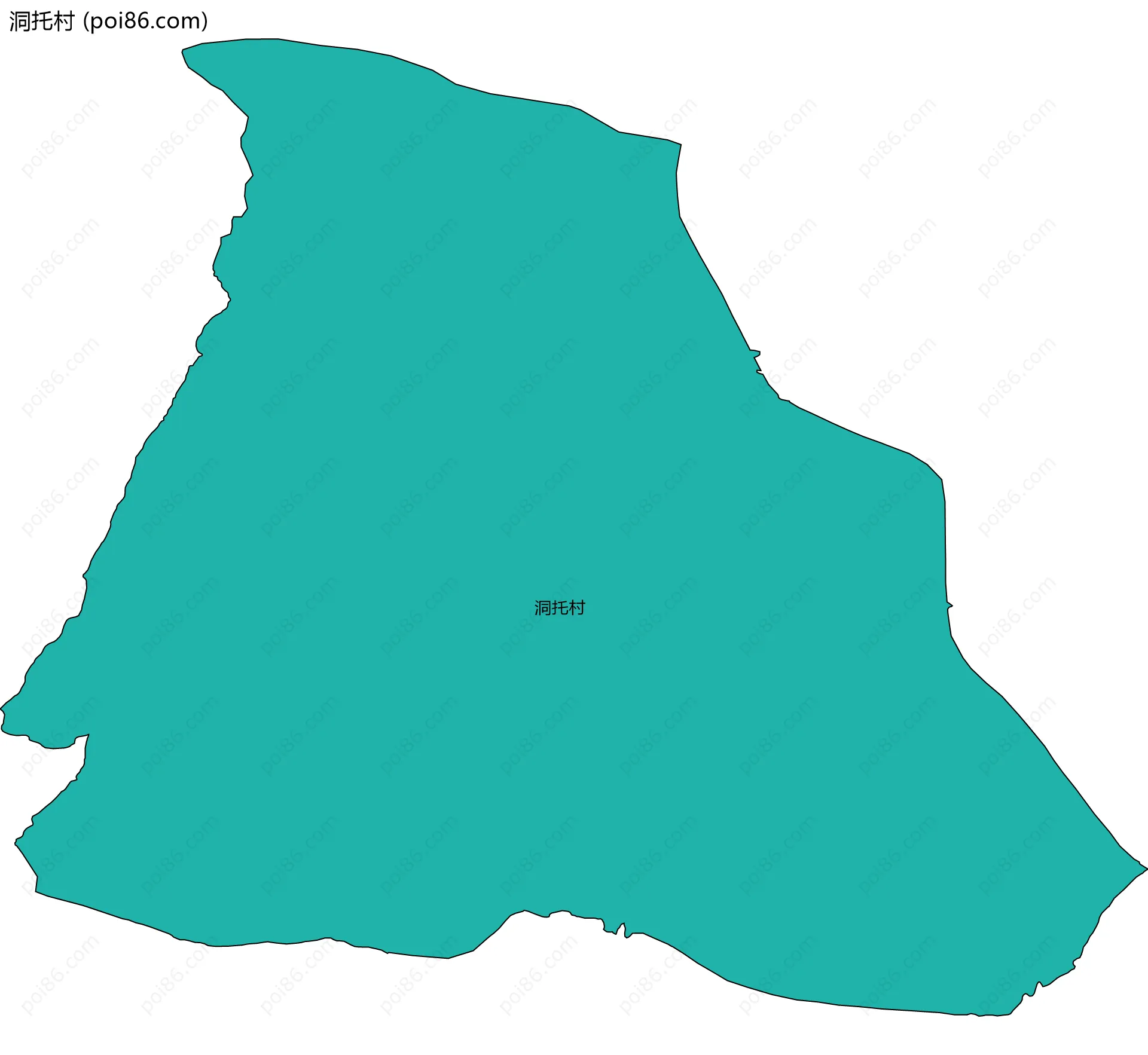 洞托村边界地图