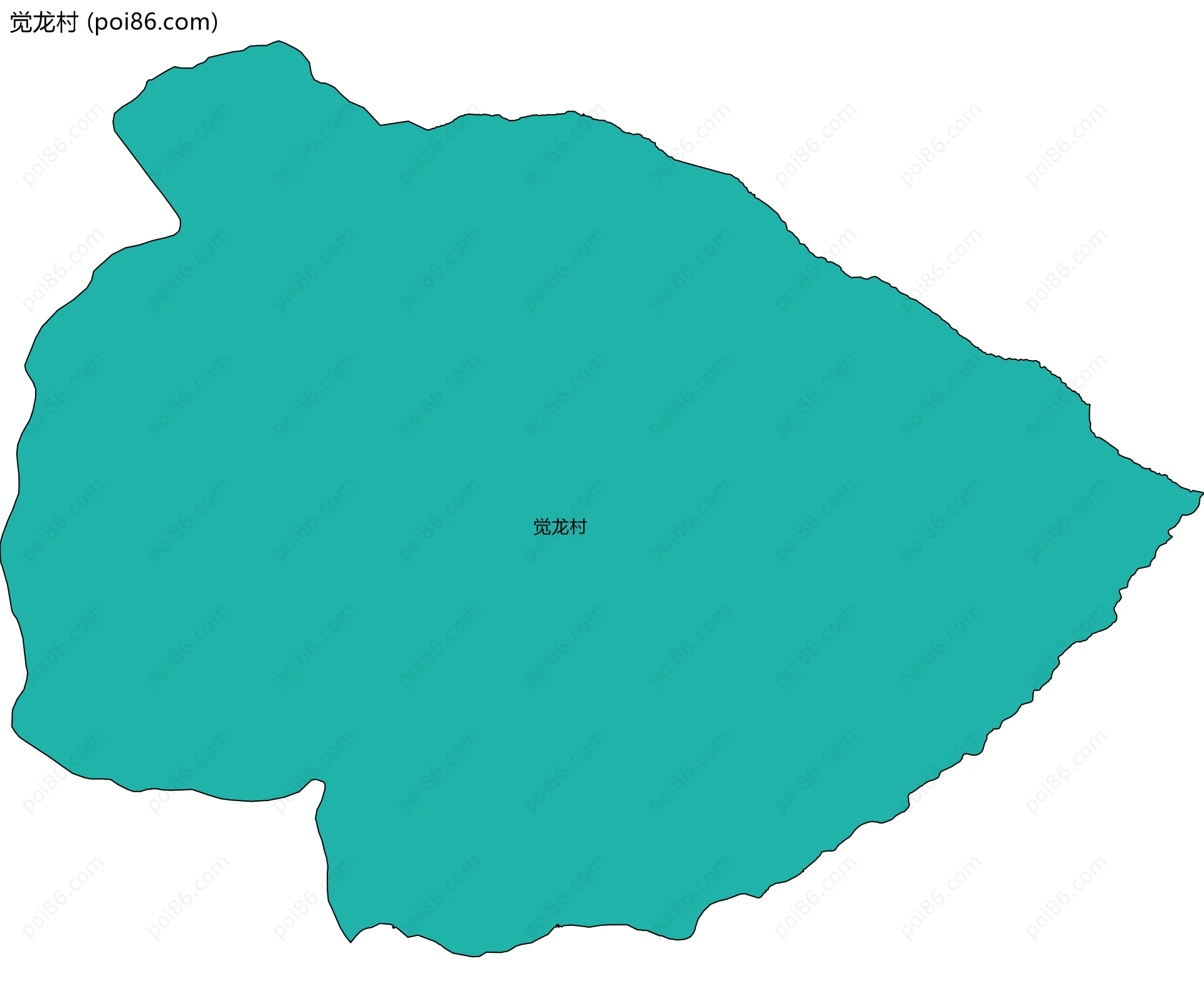 觉龙村边界地图