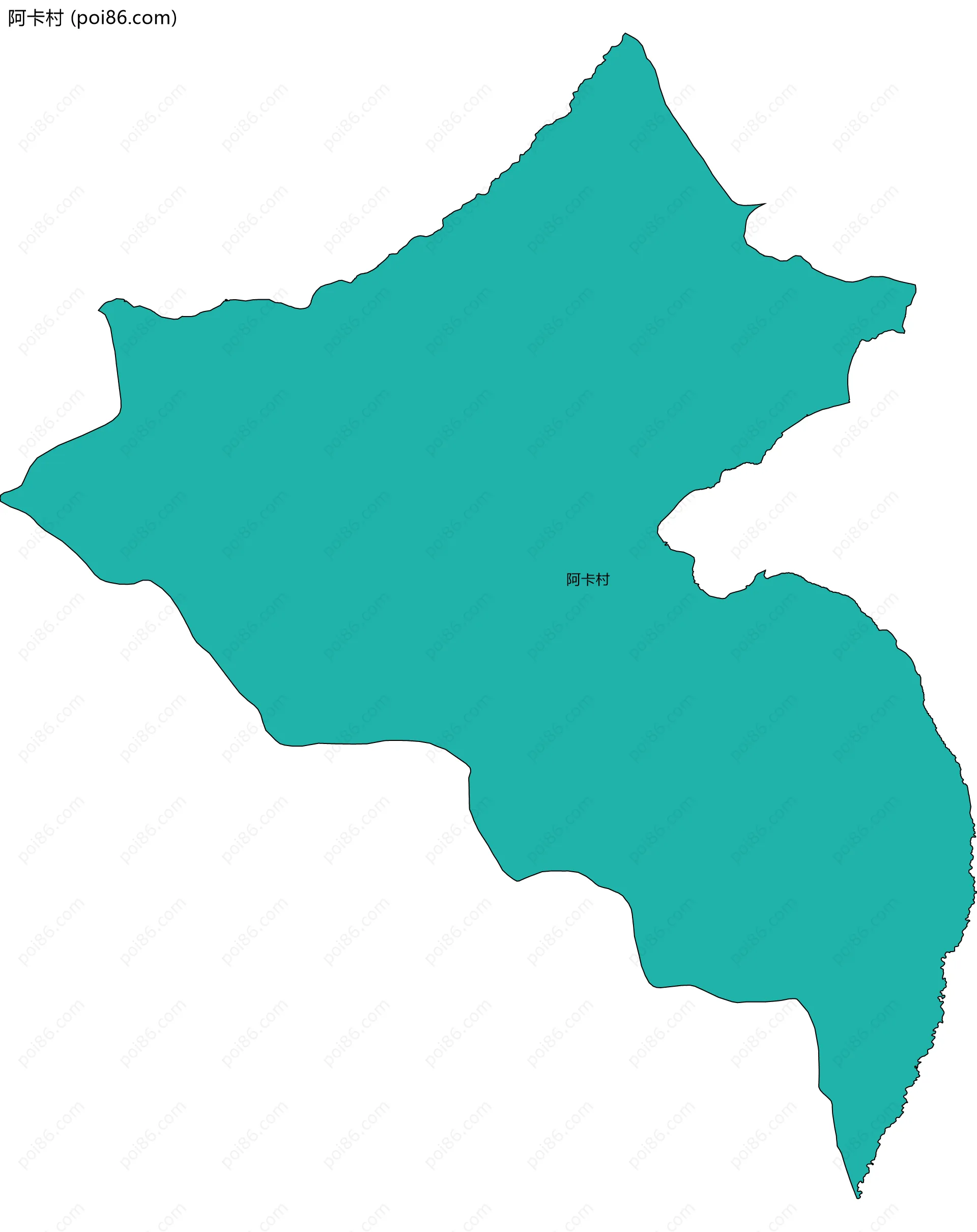 阿卡村边界地图