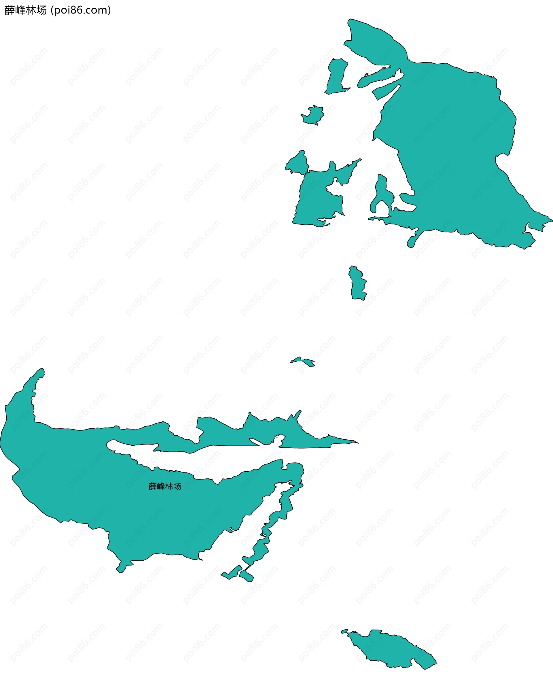 薛峰林场边界地图