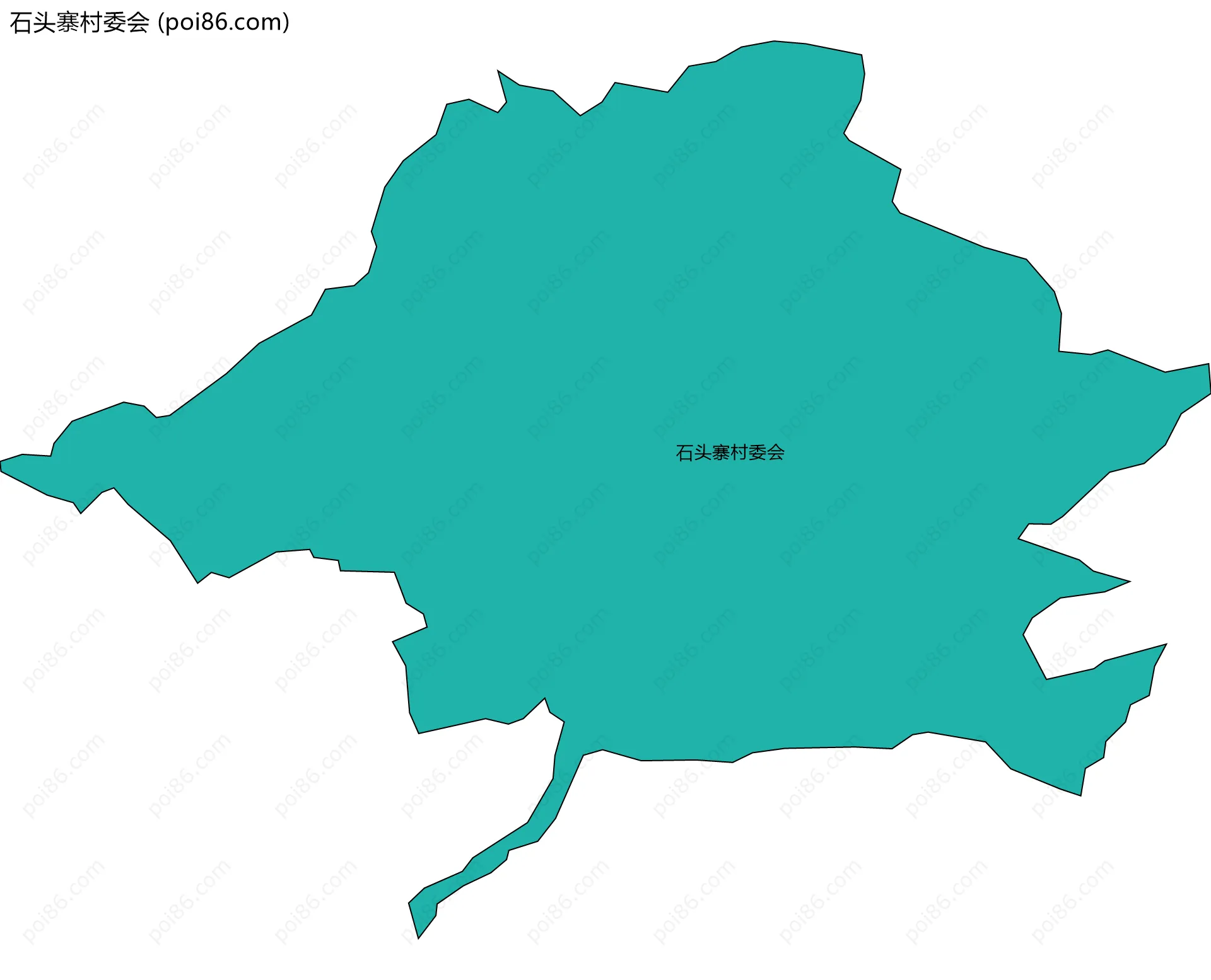 石头寨村委会边界地图