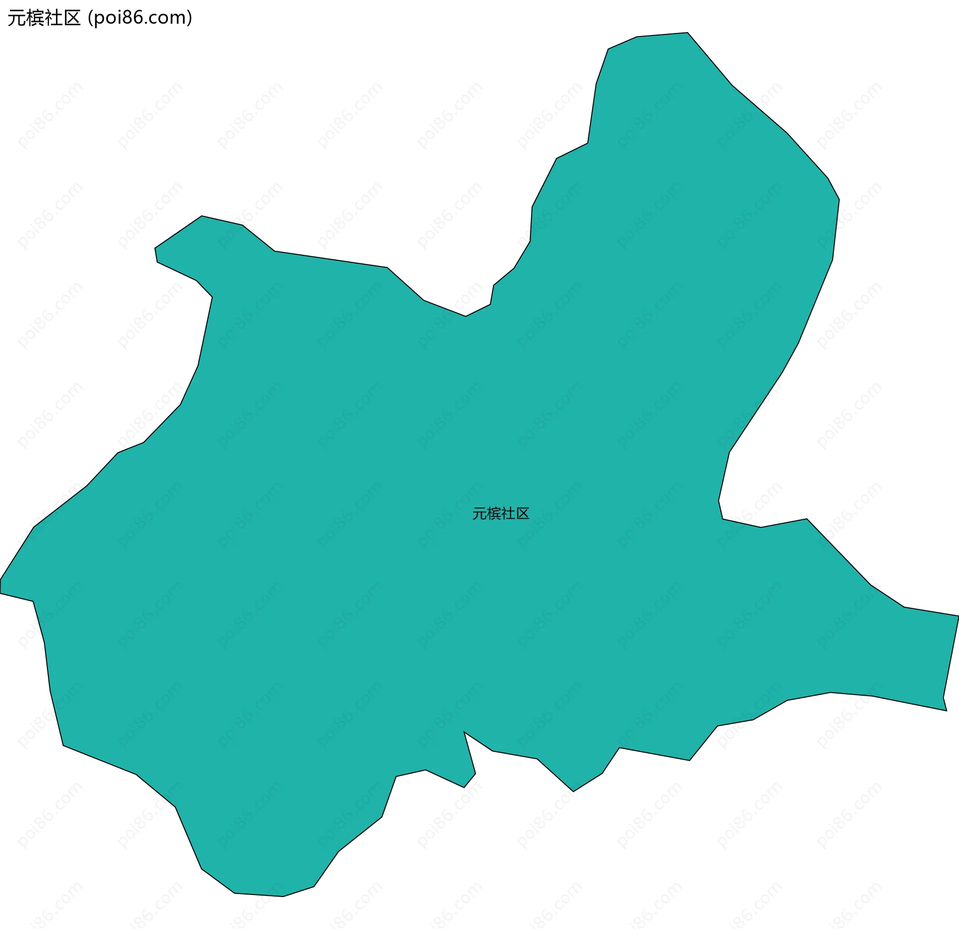 元槟社区边界地图