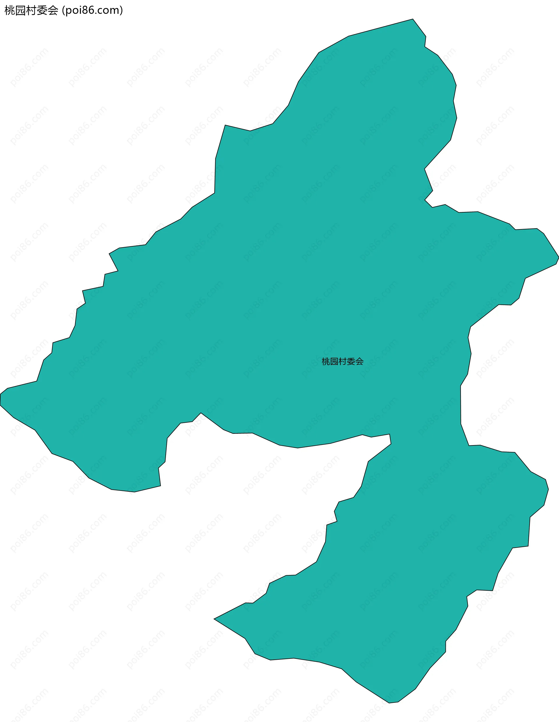 桃园村委会边界地图