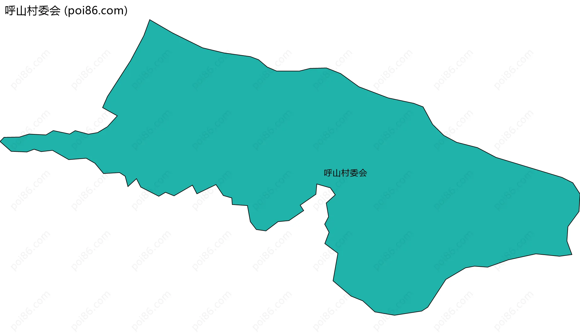 呼山村委会边界地图