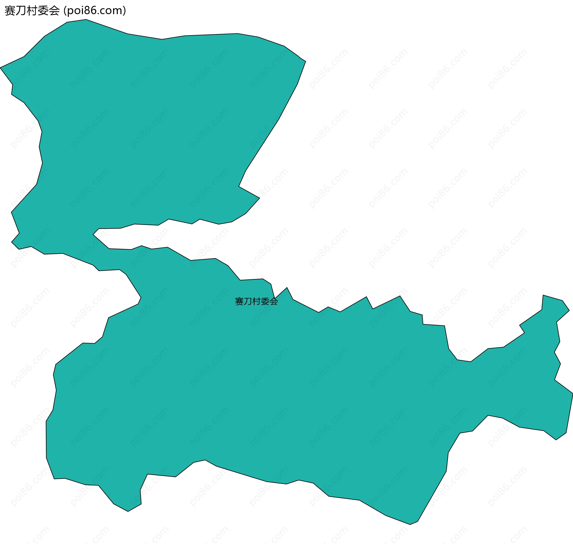 赛刀村委会边界地图