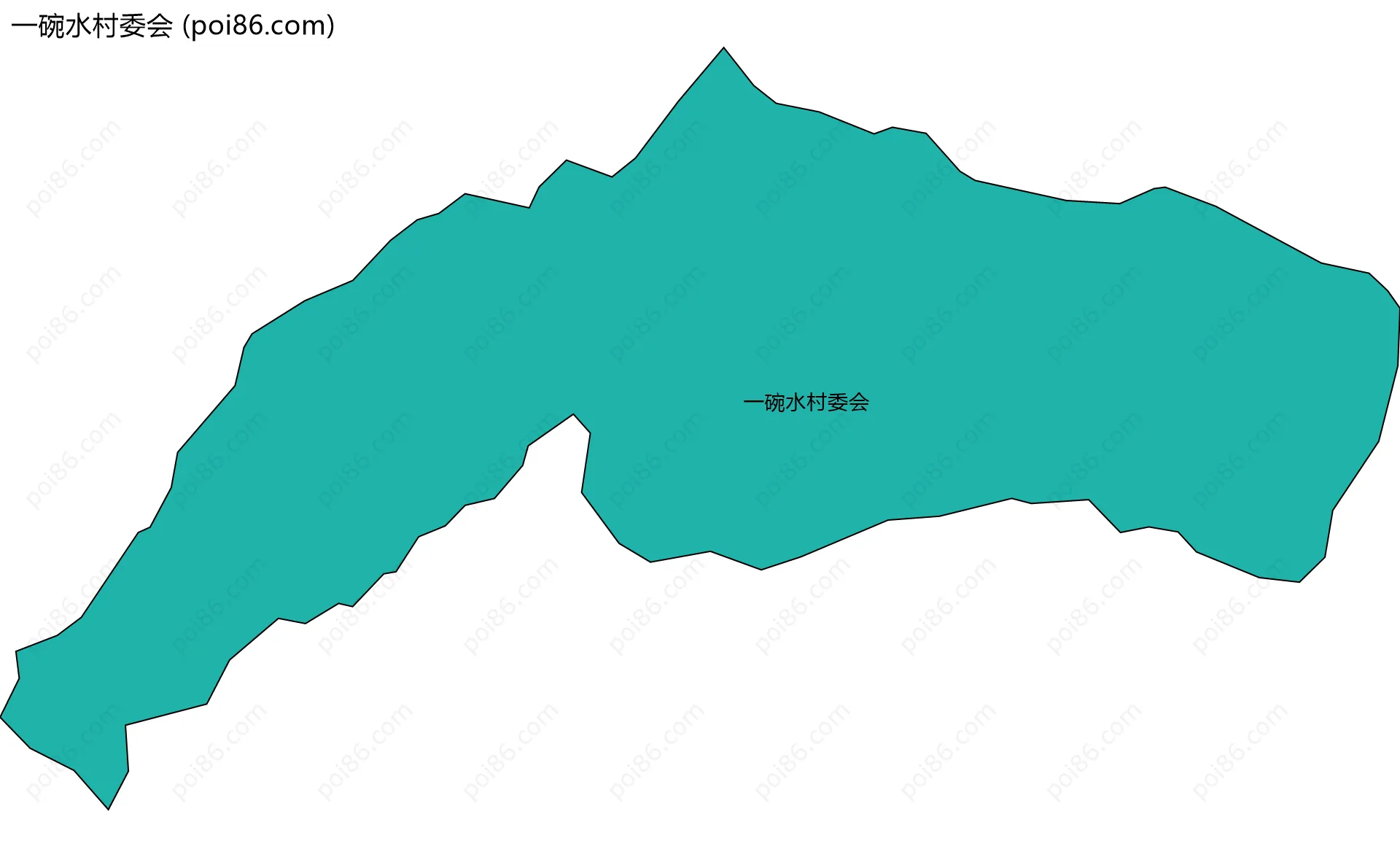 一碗水村委会边界地图