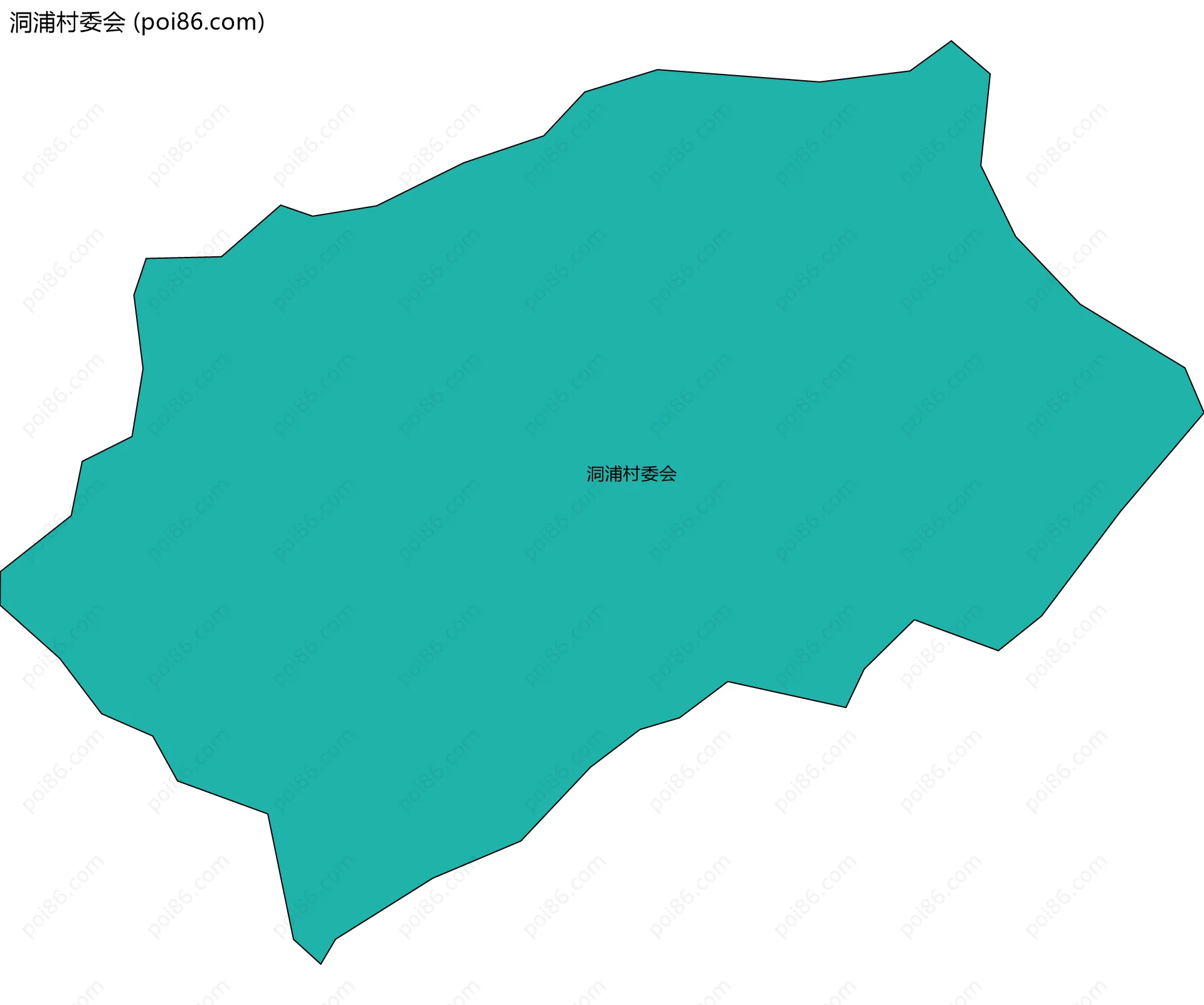 洞浦村委会边界地图
