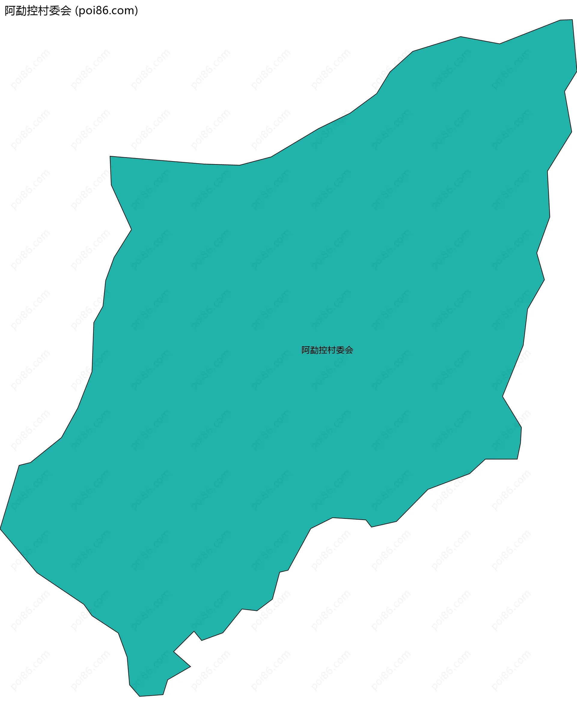 阿勐控村委会边界地图