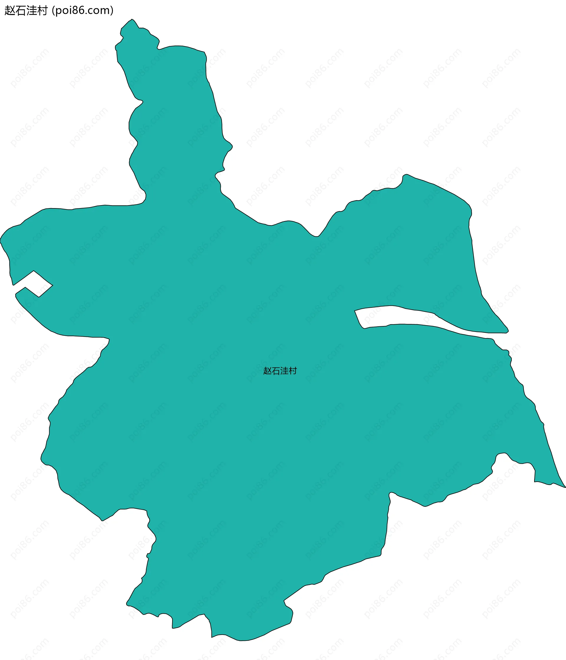 赵石洼村边界地图