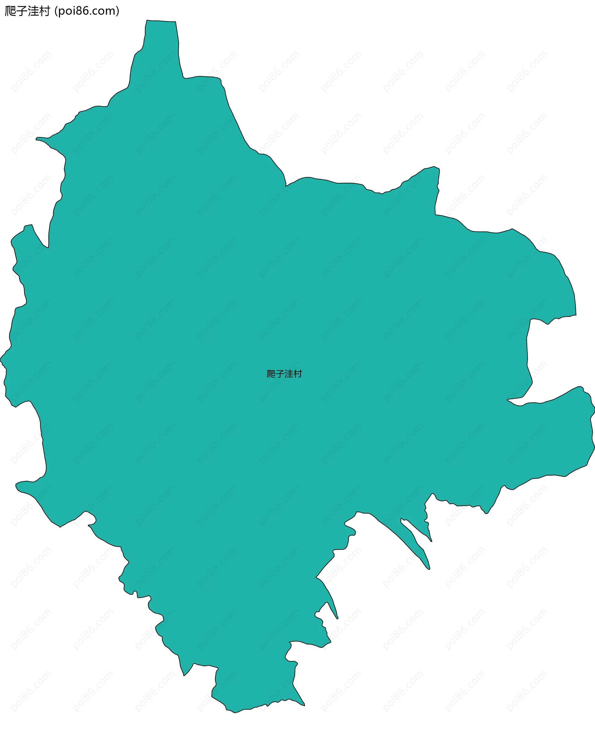 爬子洼村边界地图