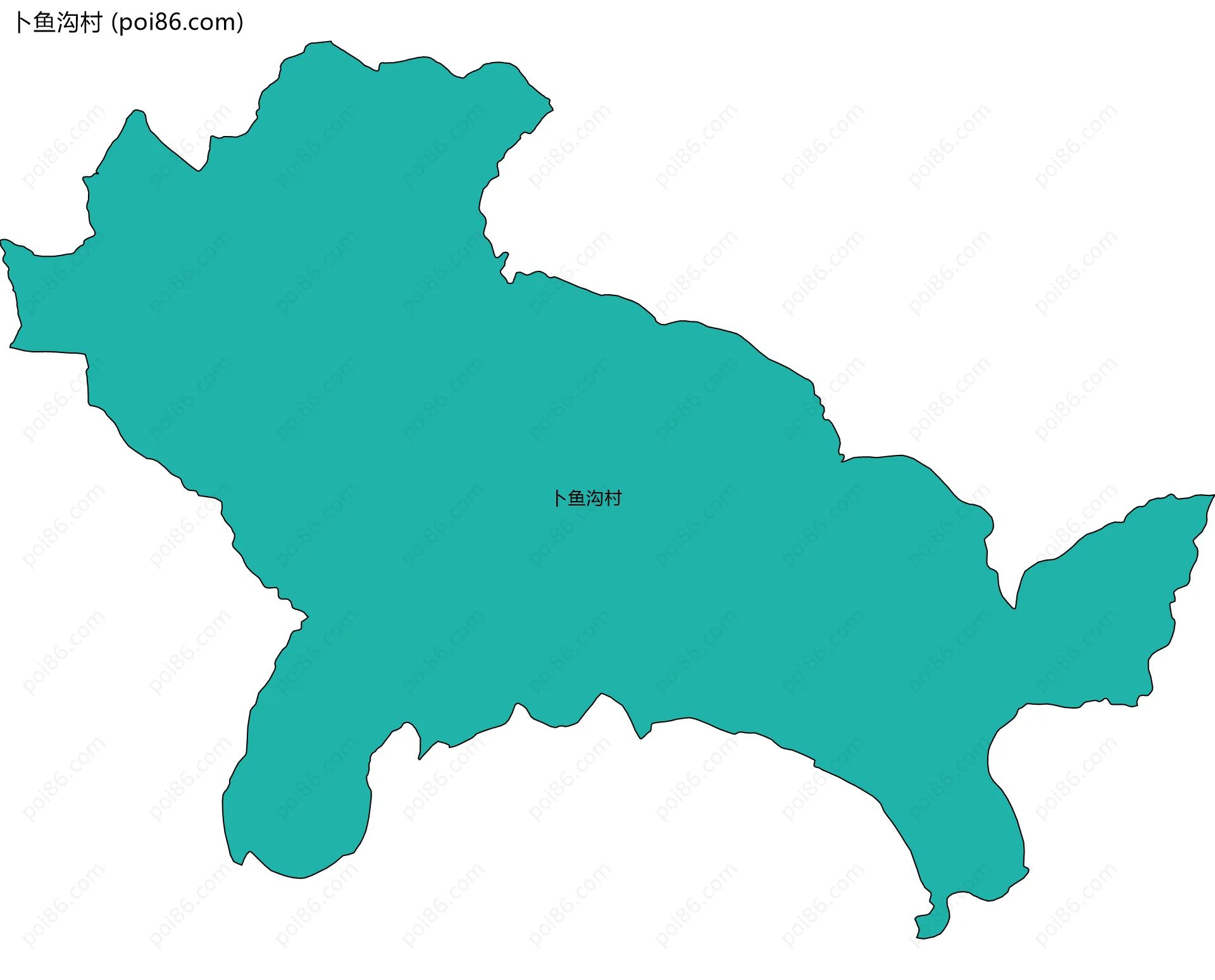 卜鱼沟村边界地图