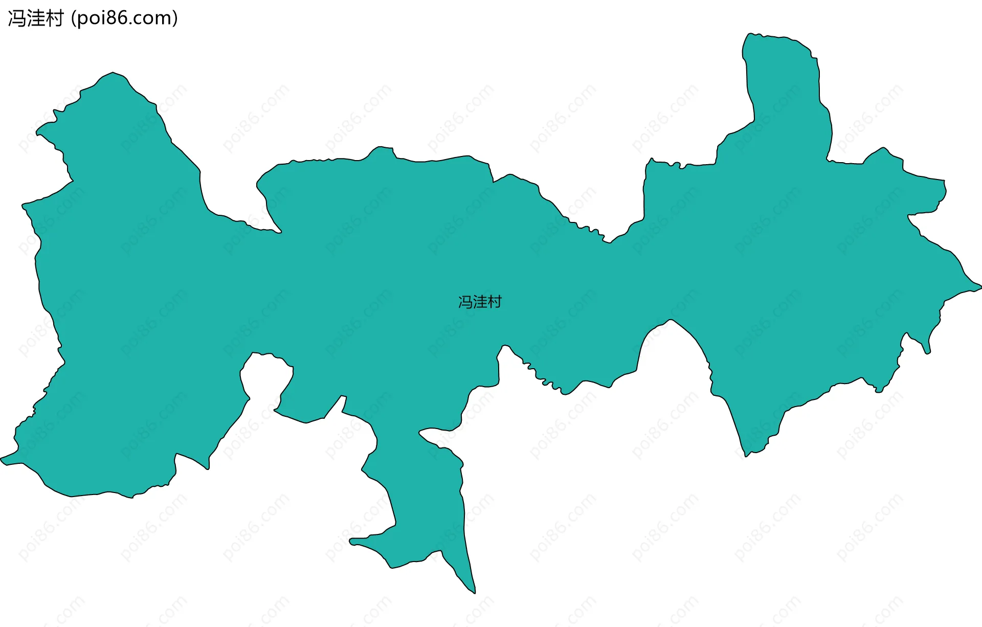 冯洼村边界地图