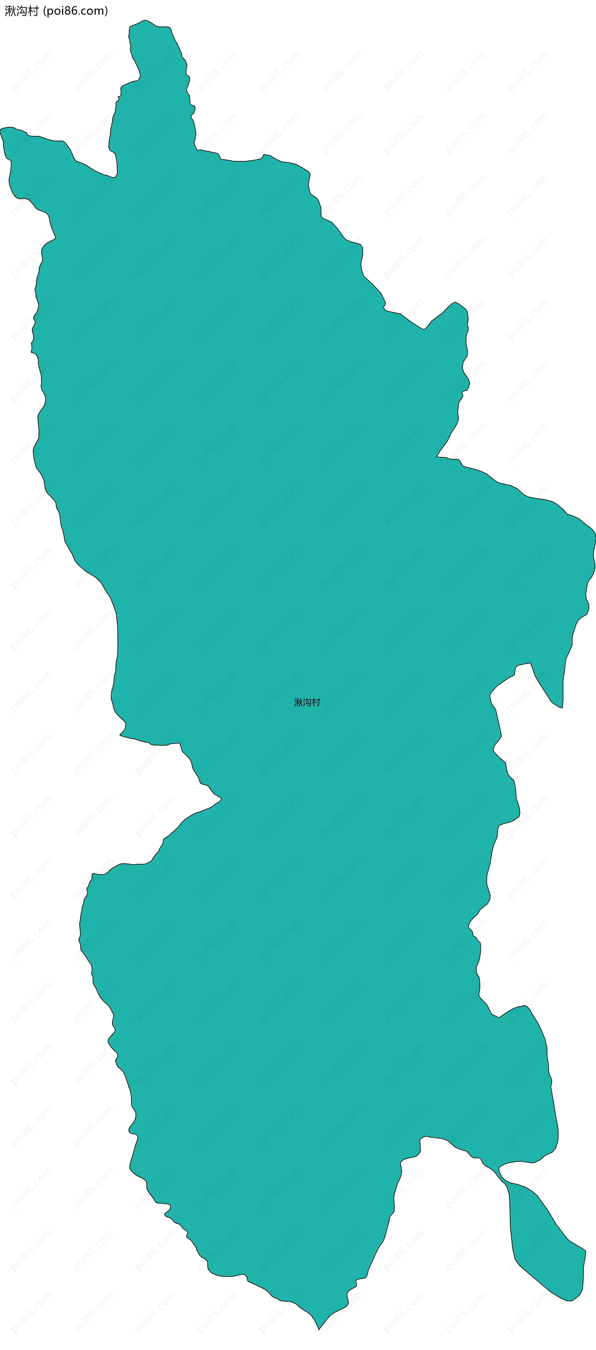 湫沟村边界地图