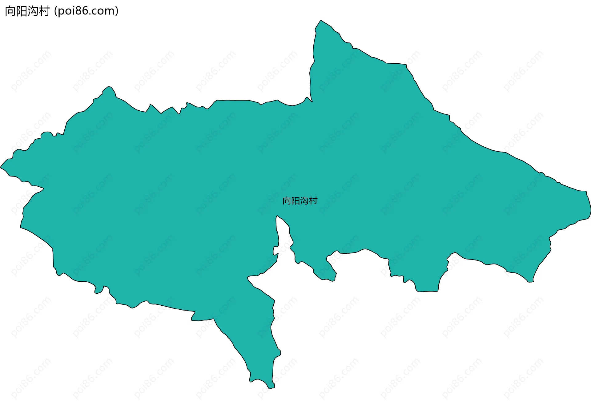 向阳沟村边界地图