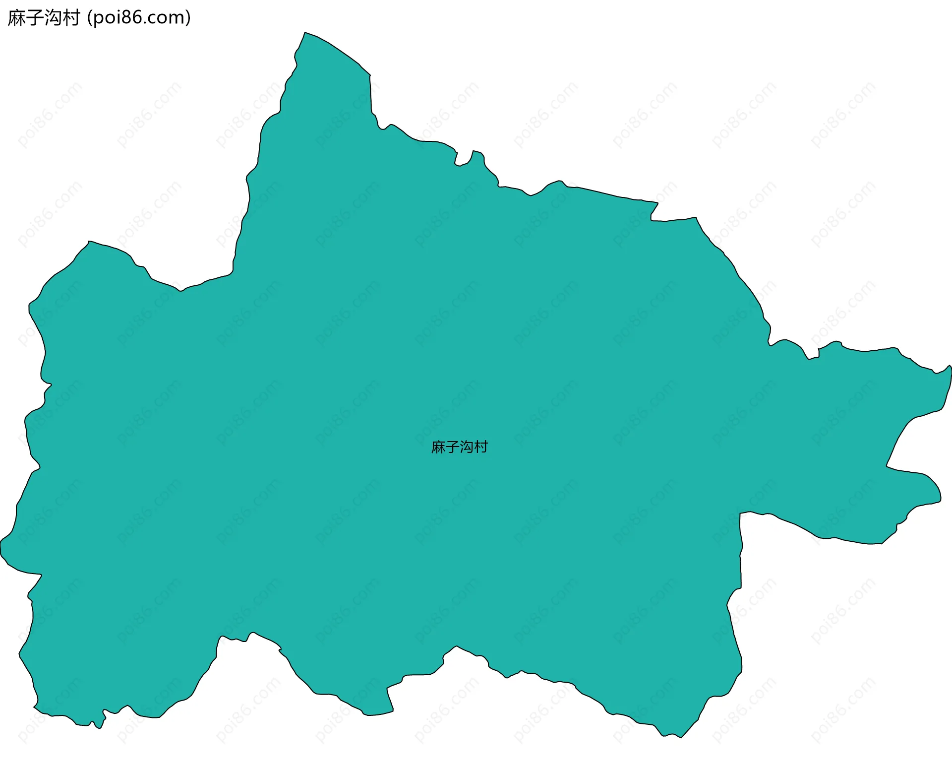 麻子沟村边界地图
