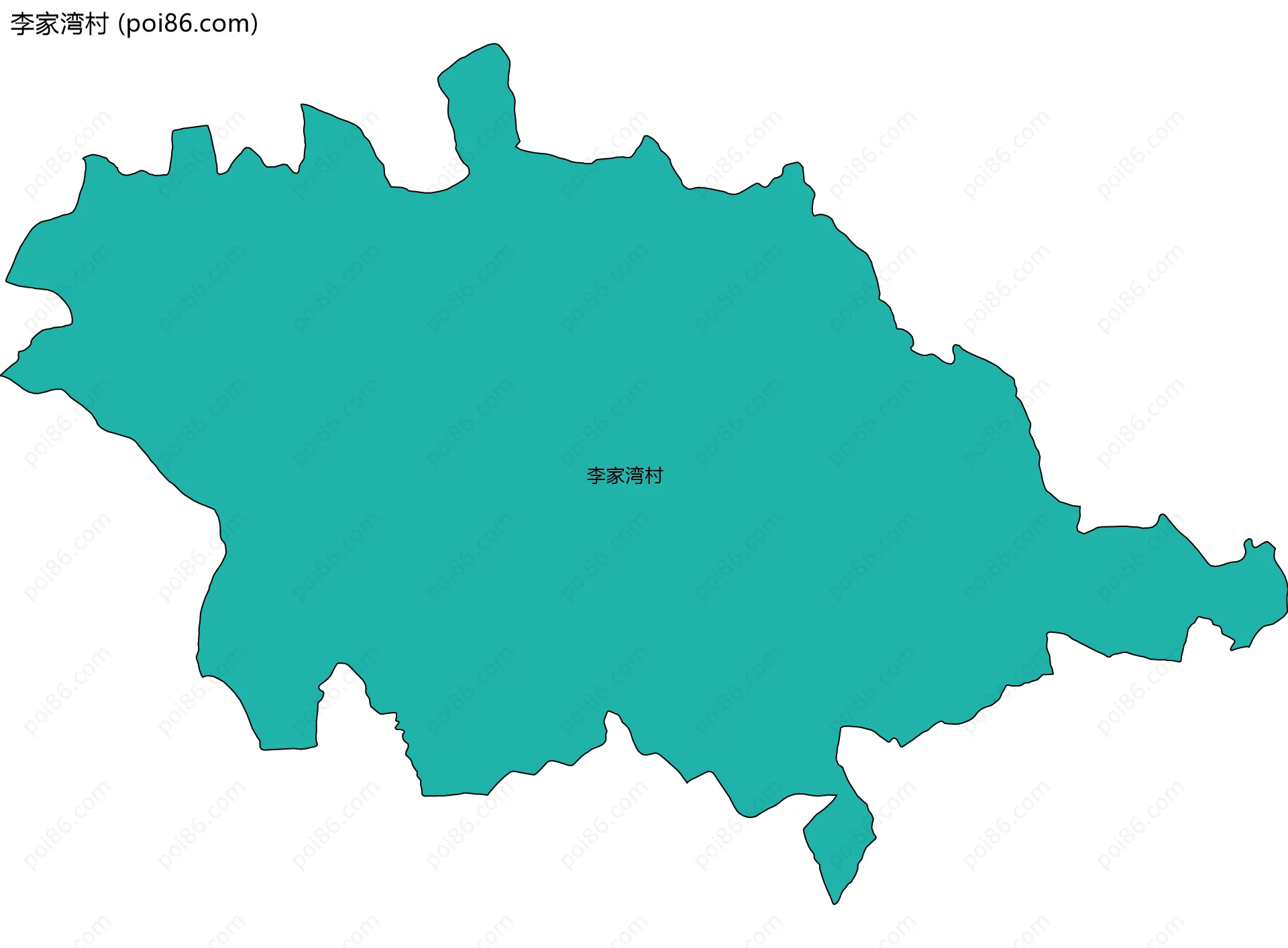 李家湾村边界地图