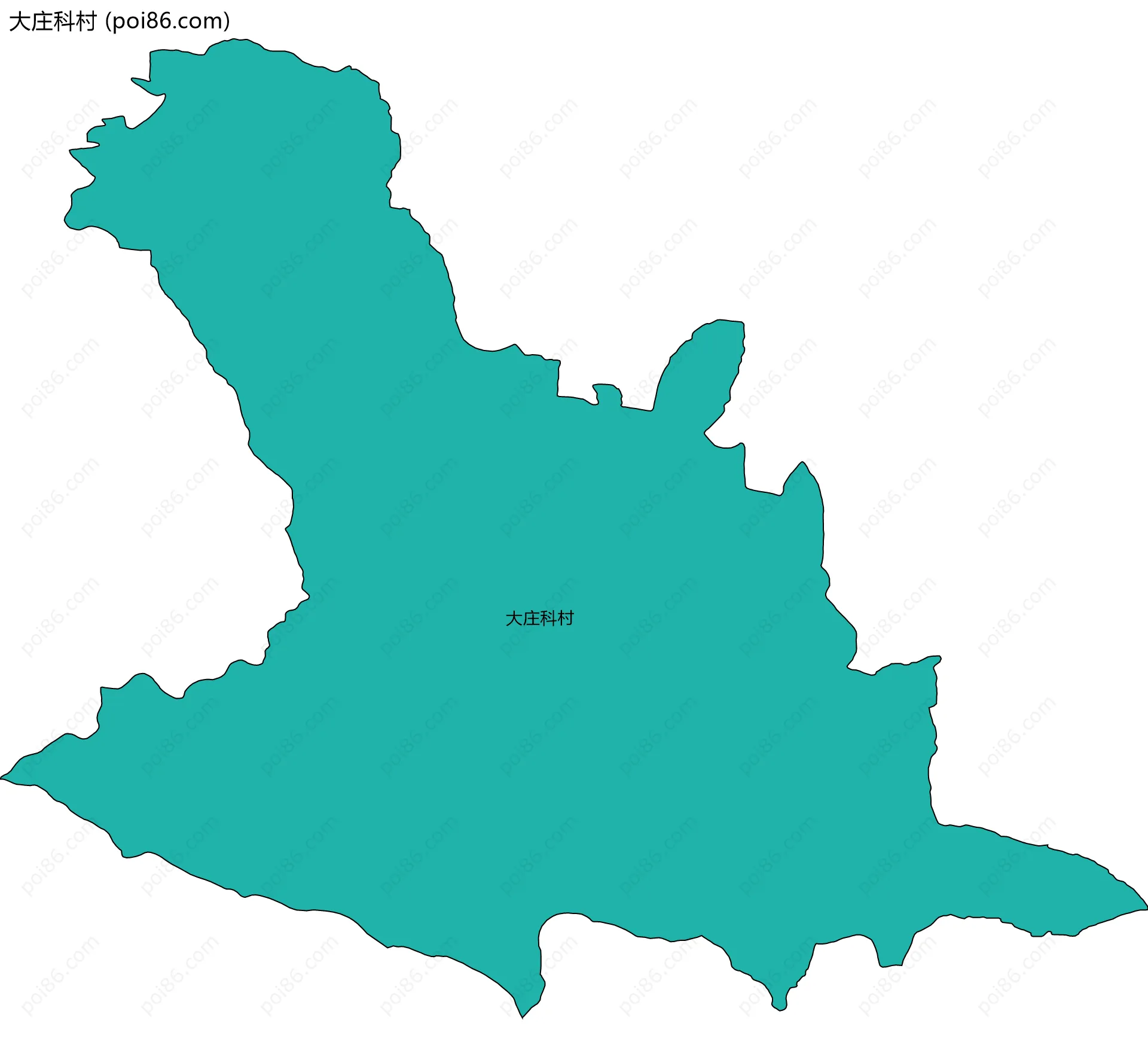 大庄科村边界地图