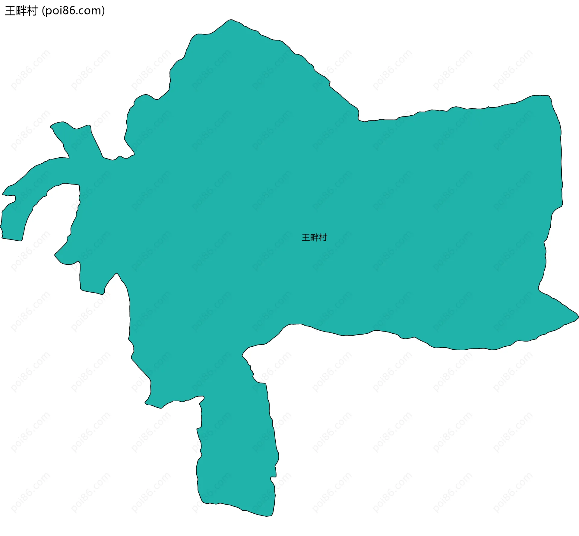 王畔村边界地图