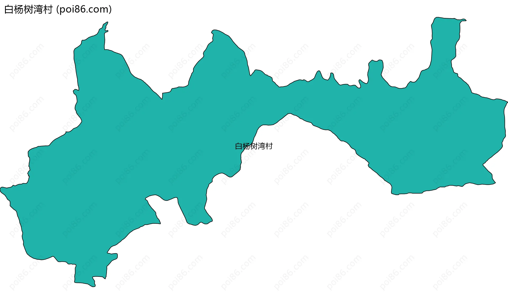 白杨树湾村边界地图