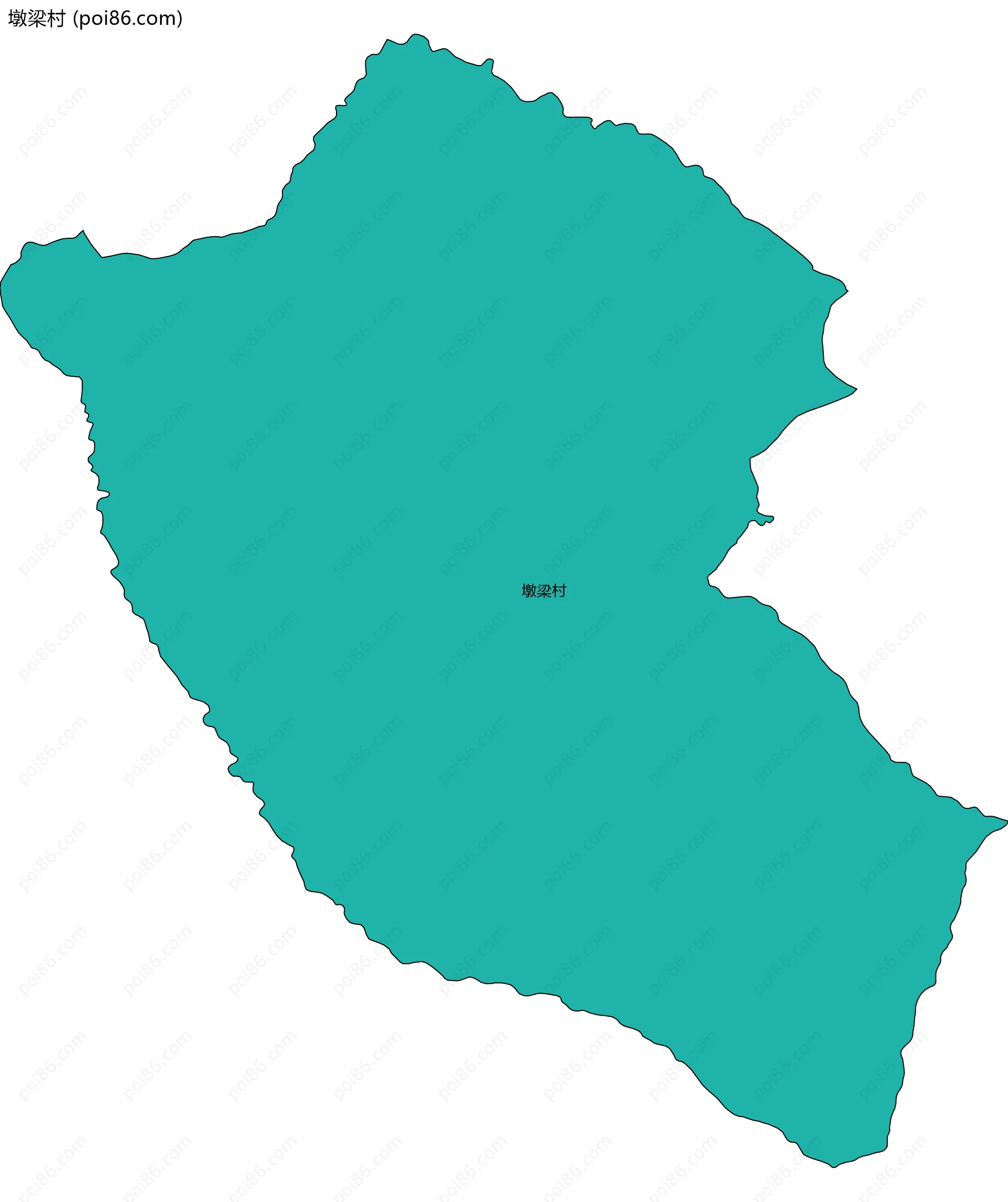 墩梁村边界地图