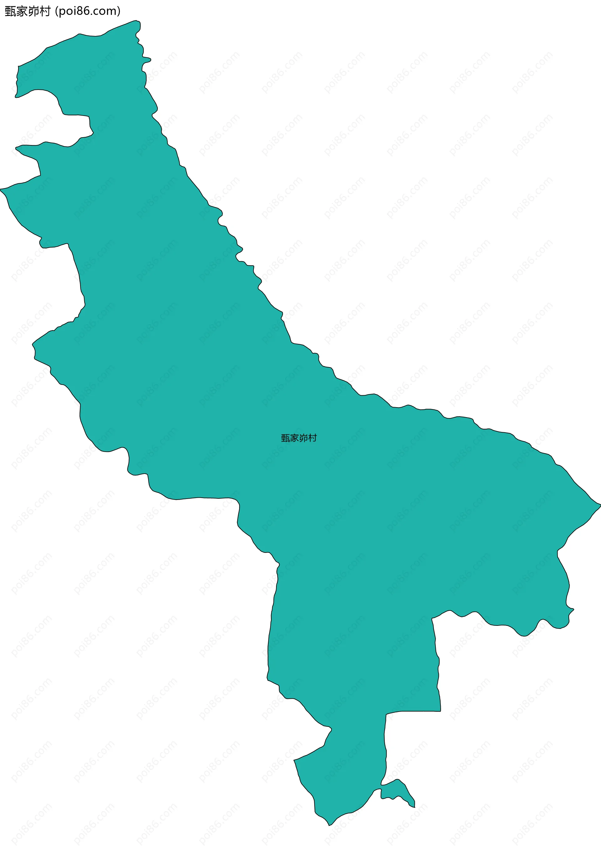 甄家峁村边界地图