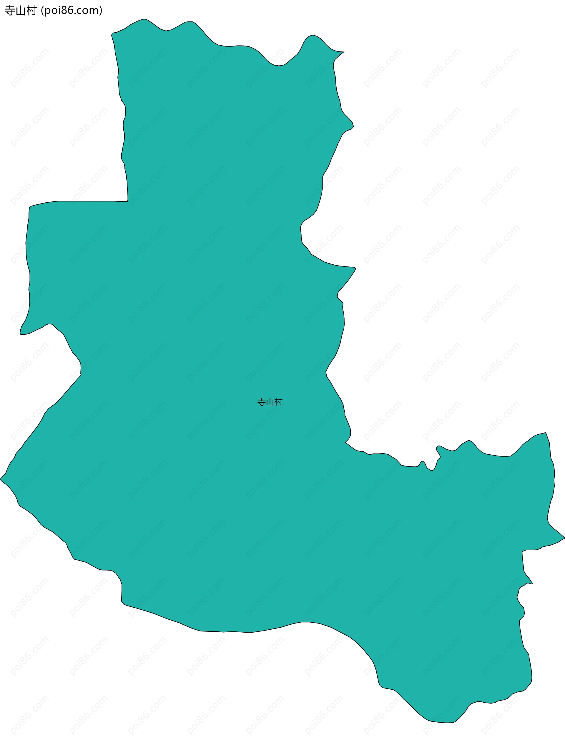 寺山村边界地图