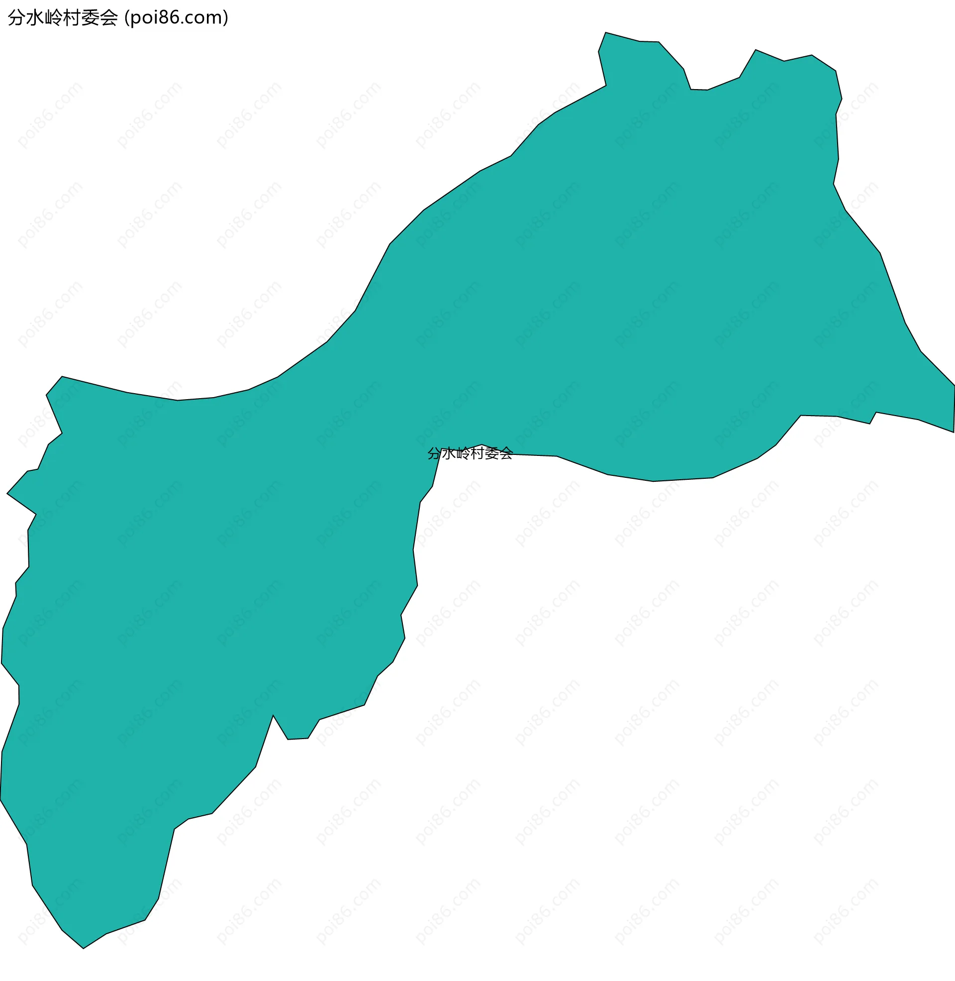 分水岭村委会边界地图